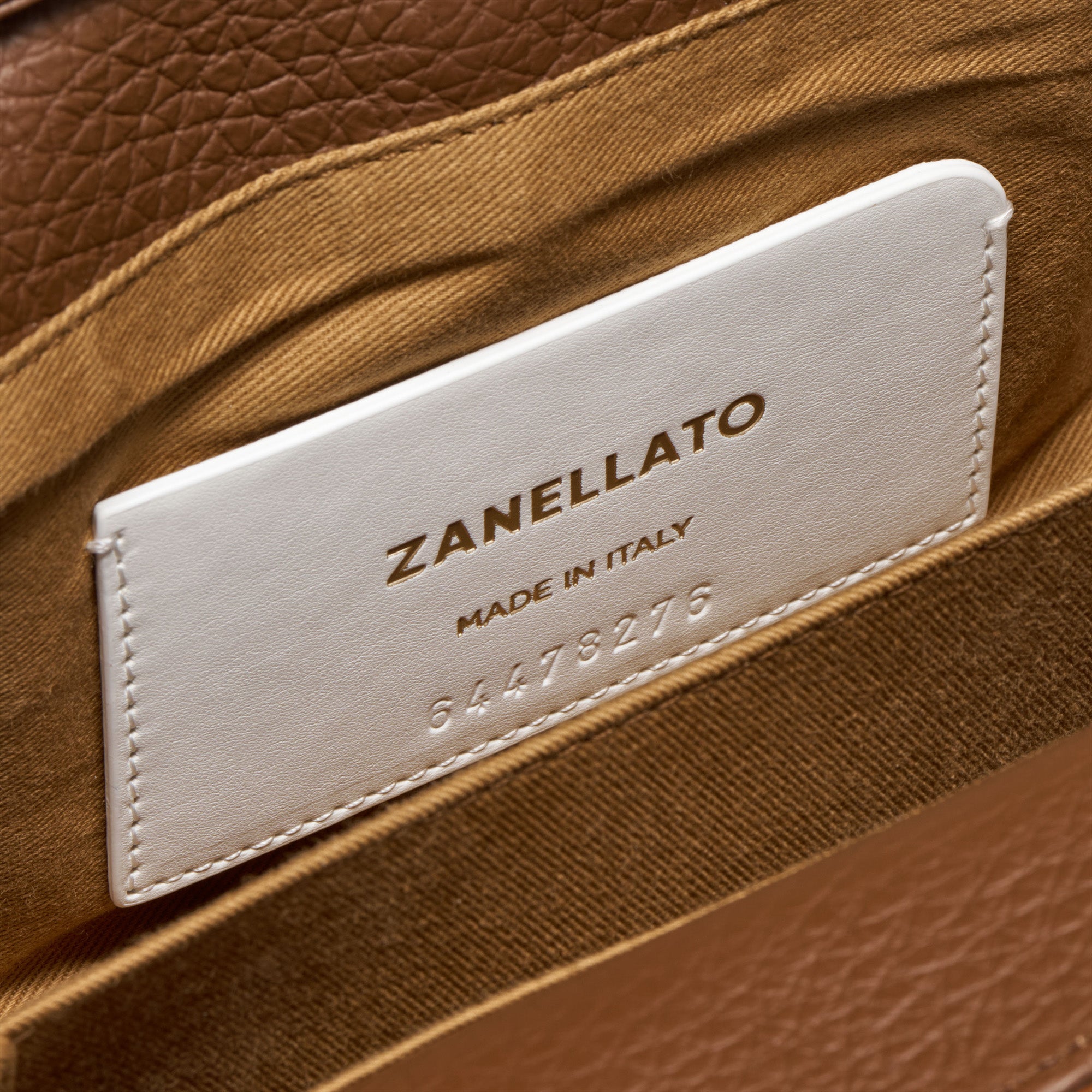 Zanellato Dotta® Baby borsa marrone in pelle martellata