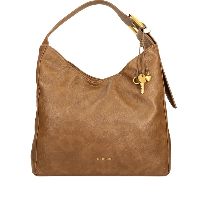 Gio Cellini BORSE Maxi Bag borsa marrone ecopelle vintage