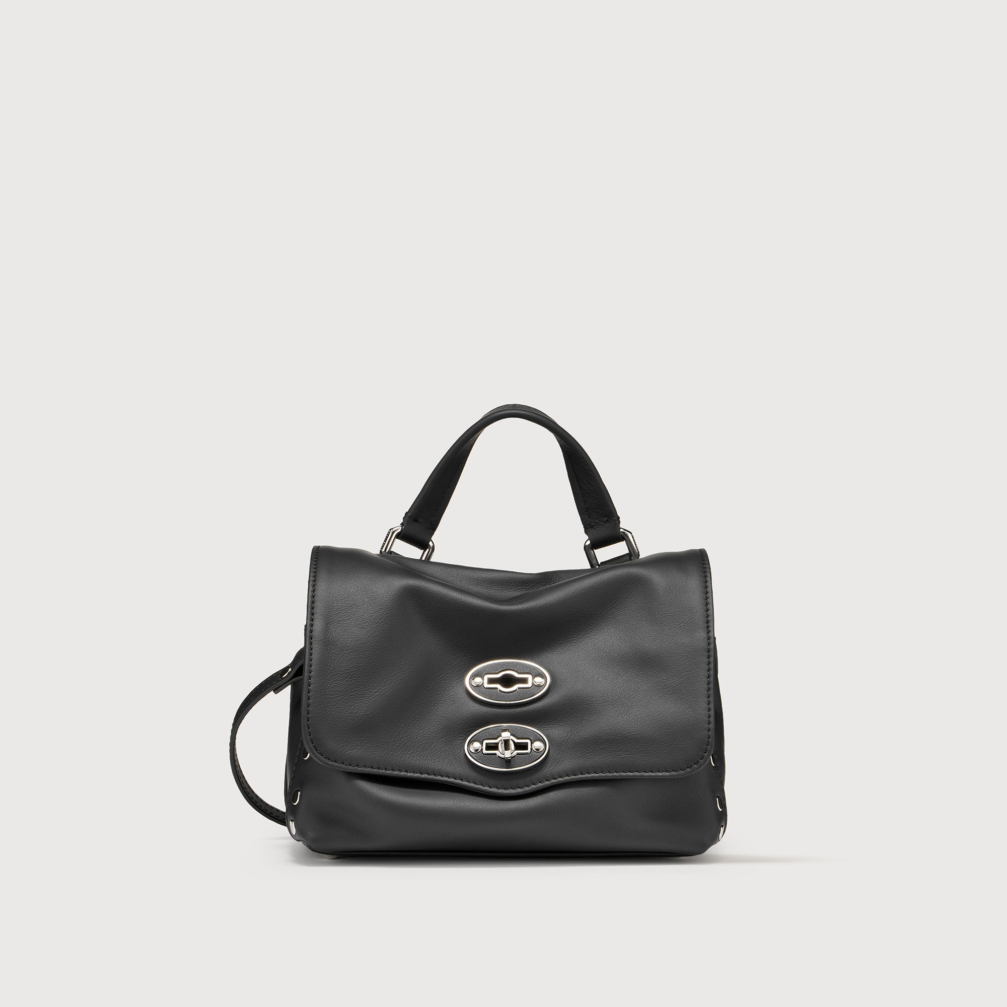 Zanellato Postina® BABY borsa nera pelle liscia