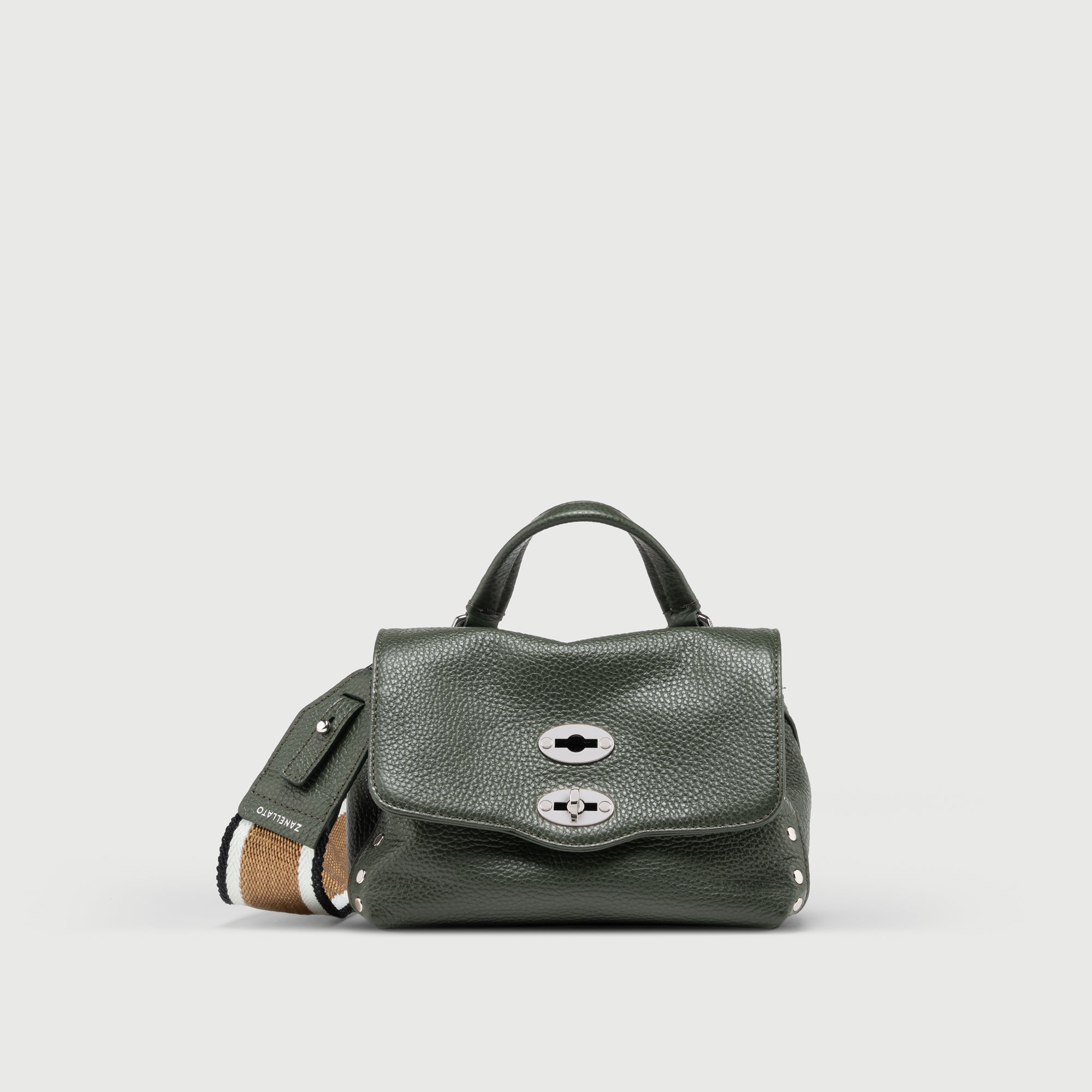 Zanellato Postina® Baby borsa a mano verde martellata