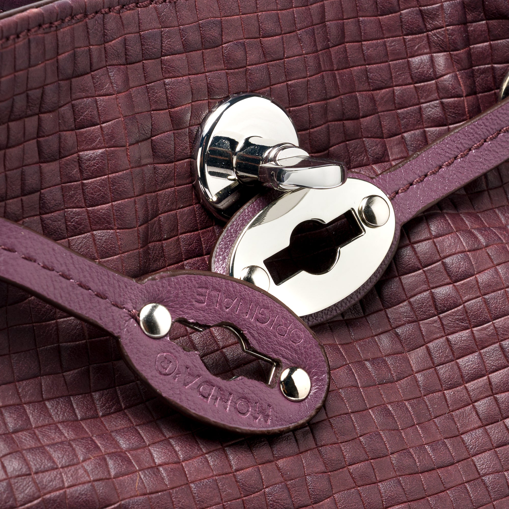 Zanellato Mondà® S borsa rossa in pelle stampata intreccio