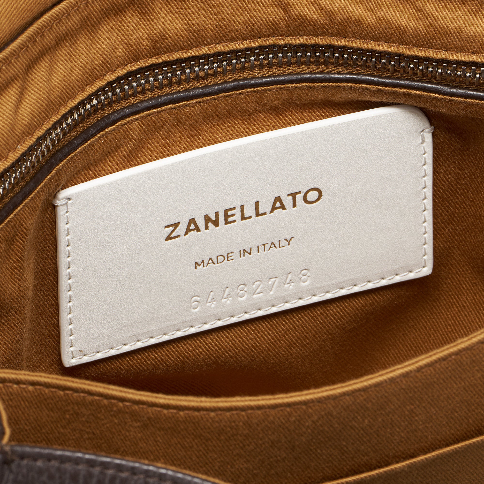 Zanellato Postina® S borsa a mano Brown Dolce Amaro in pelle martellata