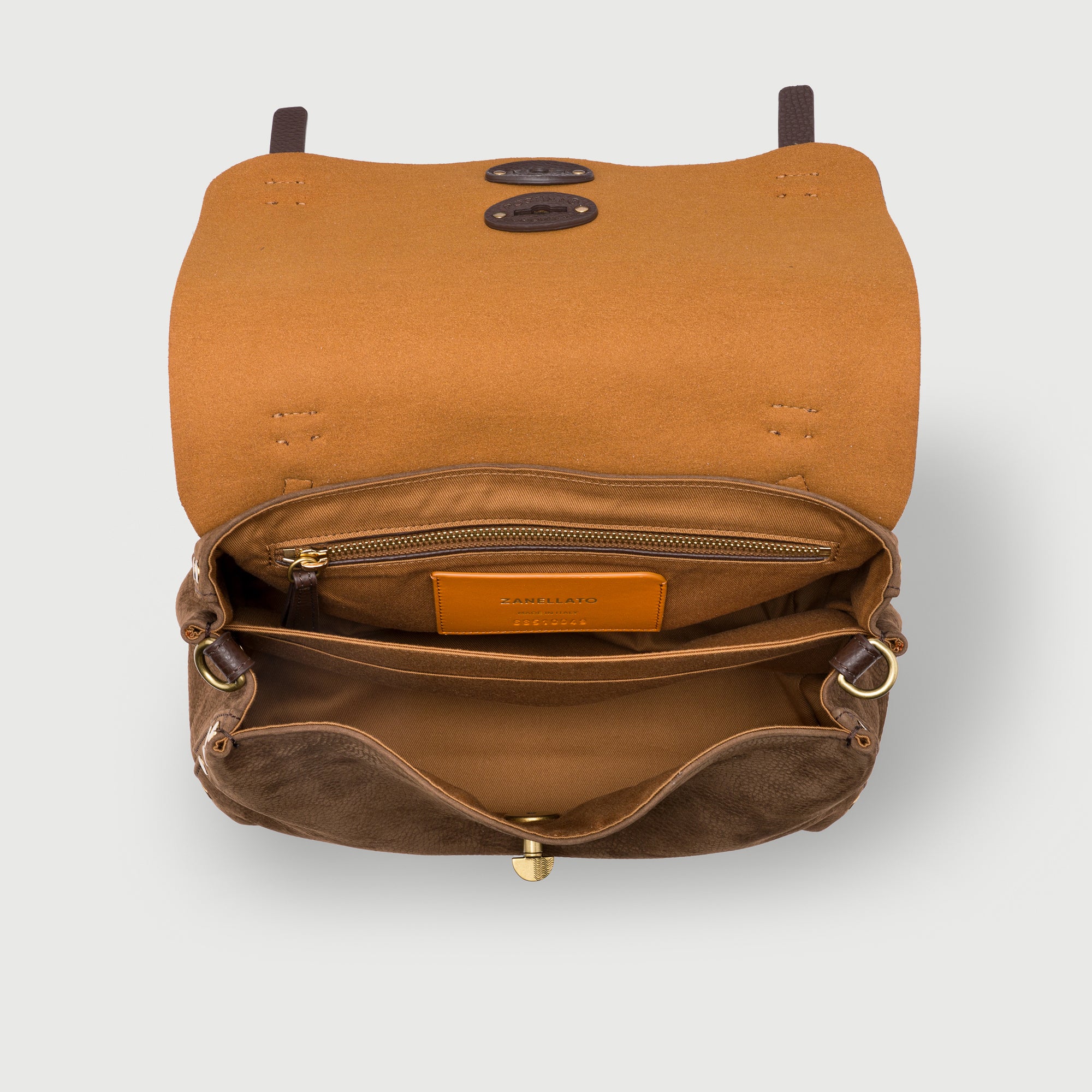 Zanellato Postina® RE S borsa marrone nabuk