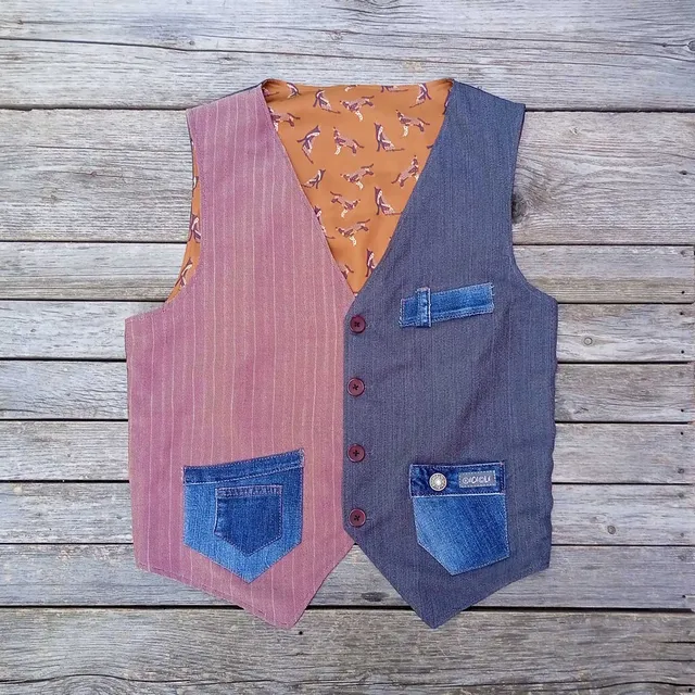 Ricicli Design Abbigliamento Gilet double face n°09 XL riciclato