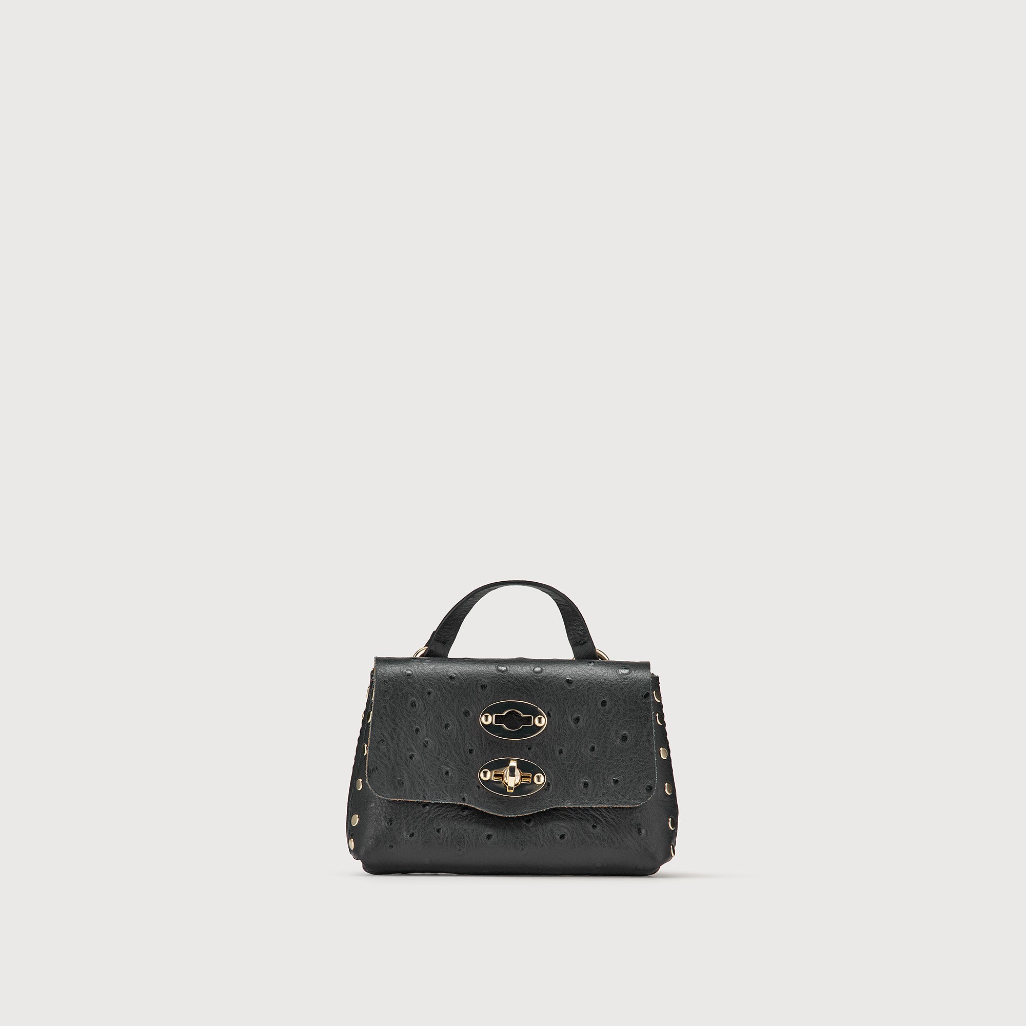 Zanellato Postina® Wallet MINI portafoglio Black Crater in pelle stampata