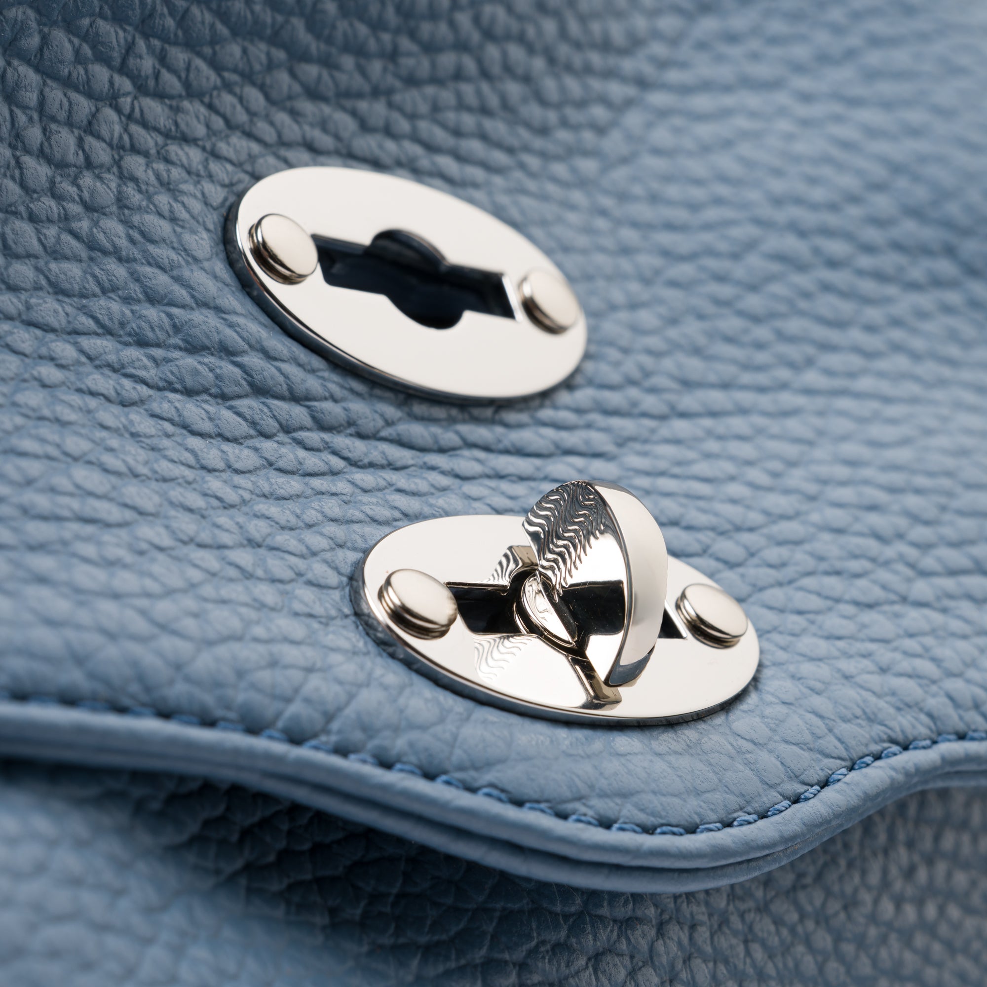 Zanellato Postina® Baby borsa blu pelle martellata
