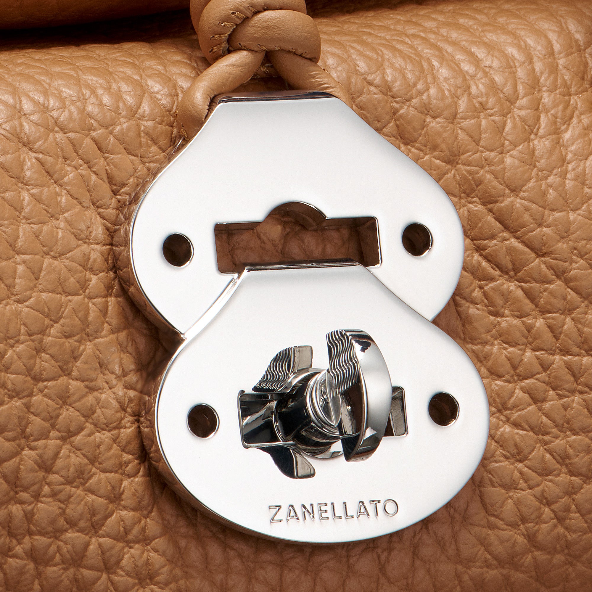 Zanellato Dotta® Baby borsa marrone Amaretto in pelle martellata