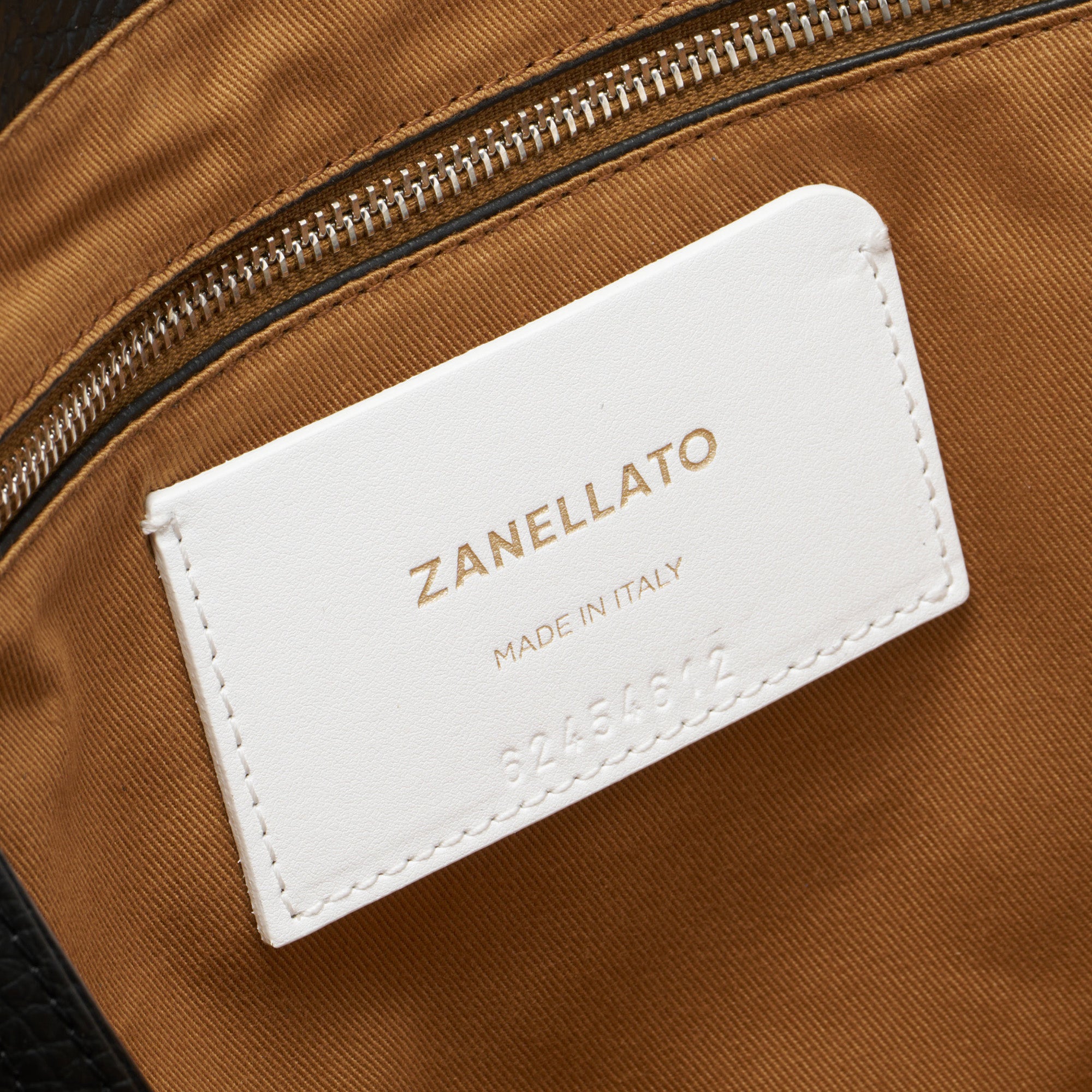 Zanellato Dotta® XL borsa nera in pelle martellata