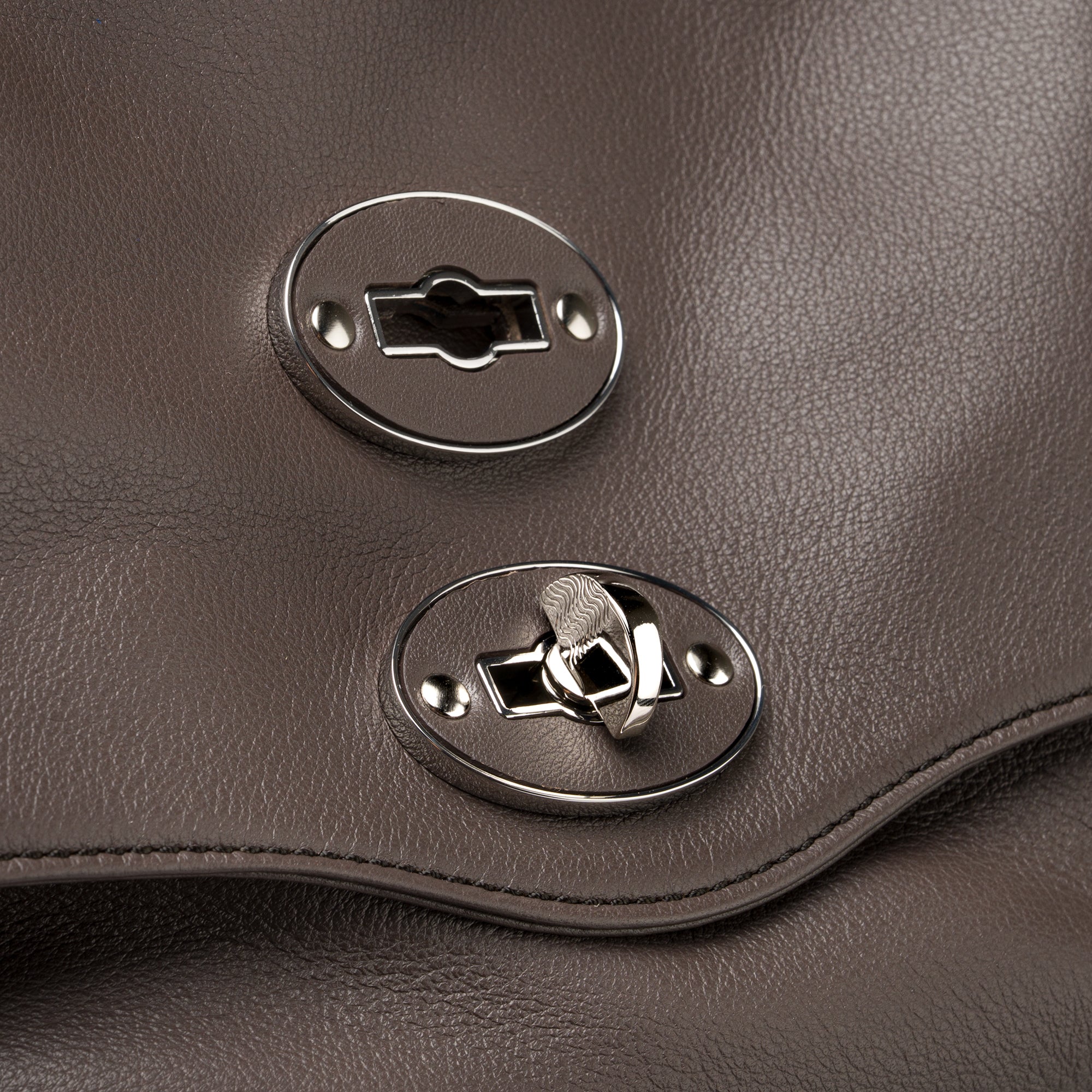Zanellato Postina® S borsa marrone in pelle liscia