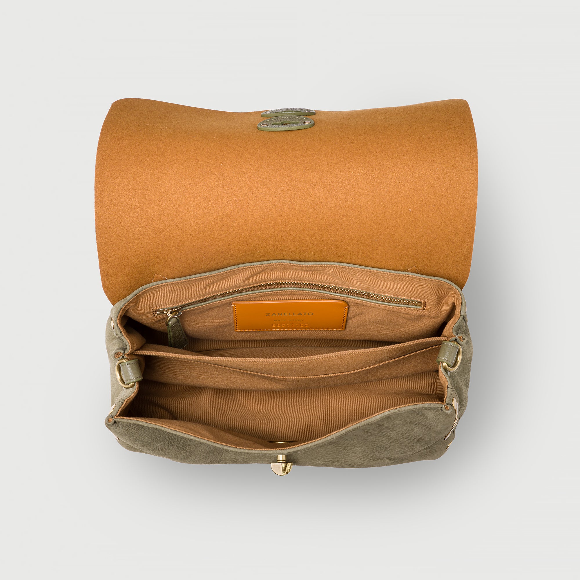 Zanellato Postina® S borsa verde Altopiano di Asiago in nabuk