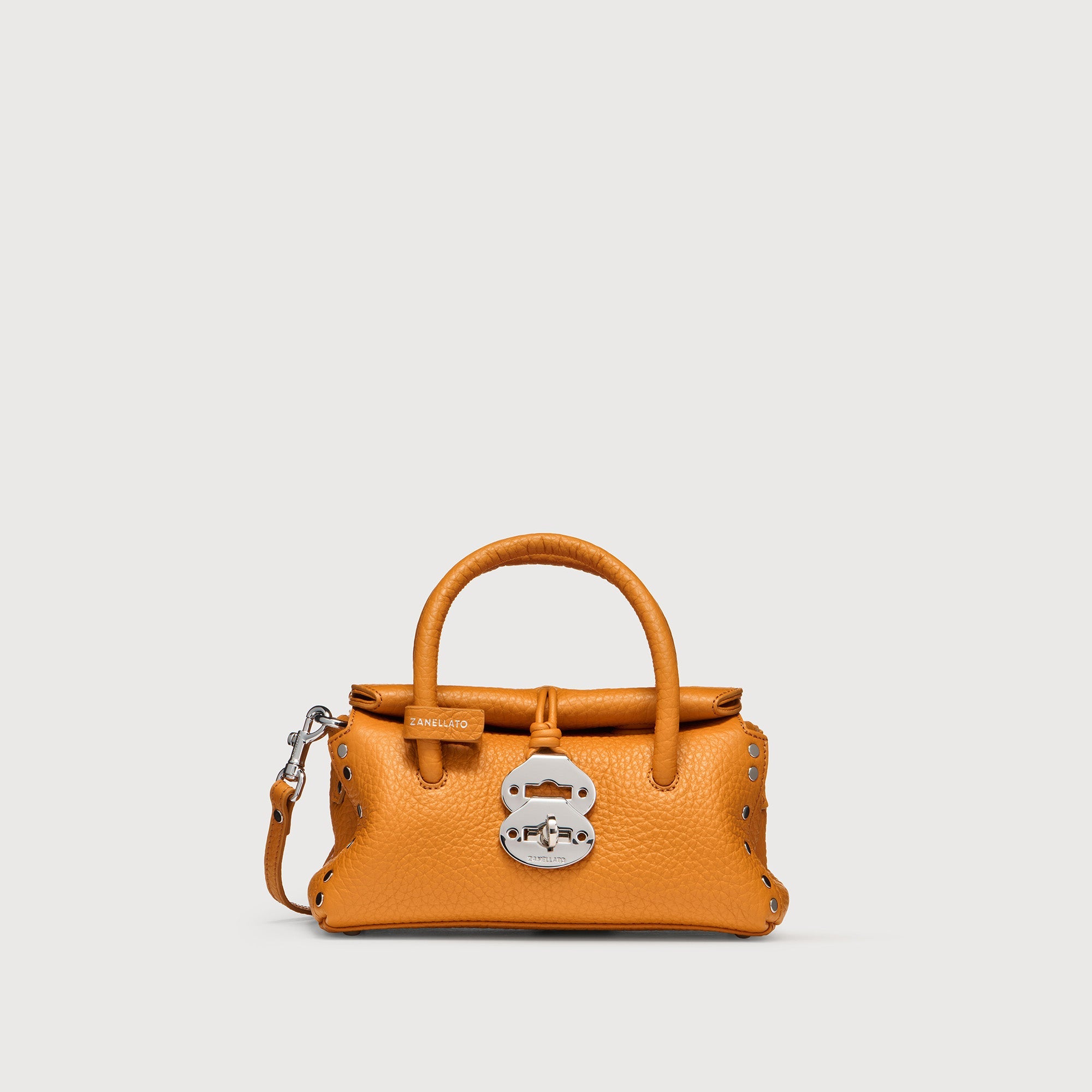Zanellato Dotta® Baby borsa a mano arancione pelle martellata