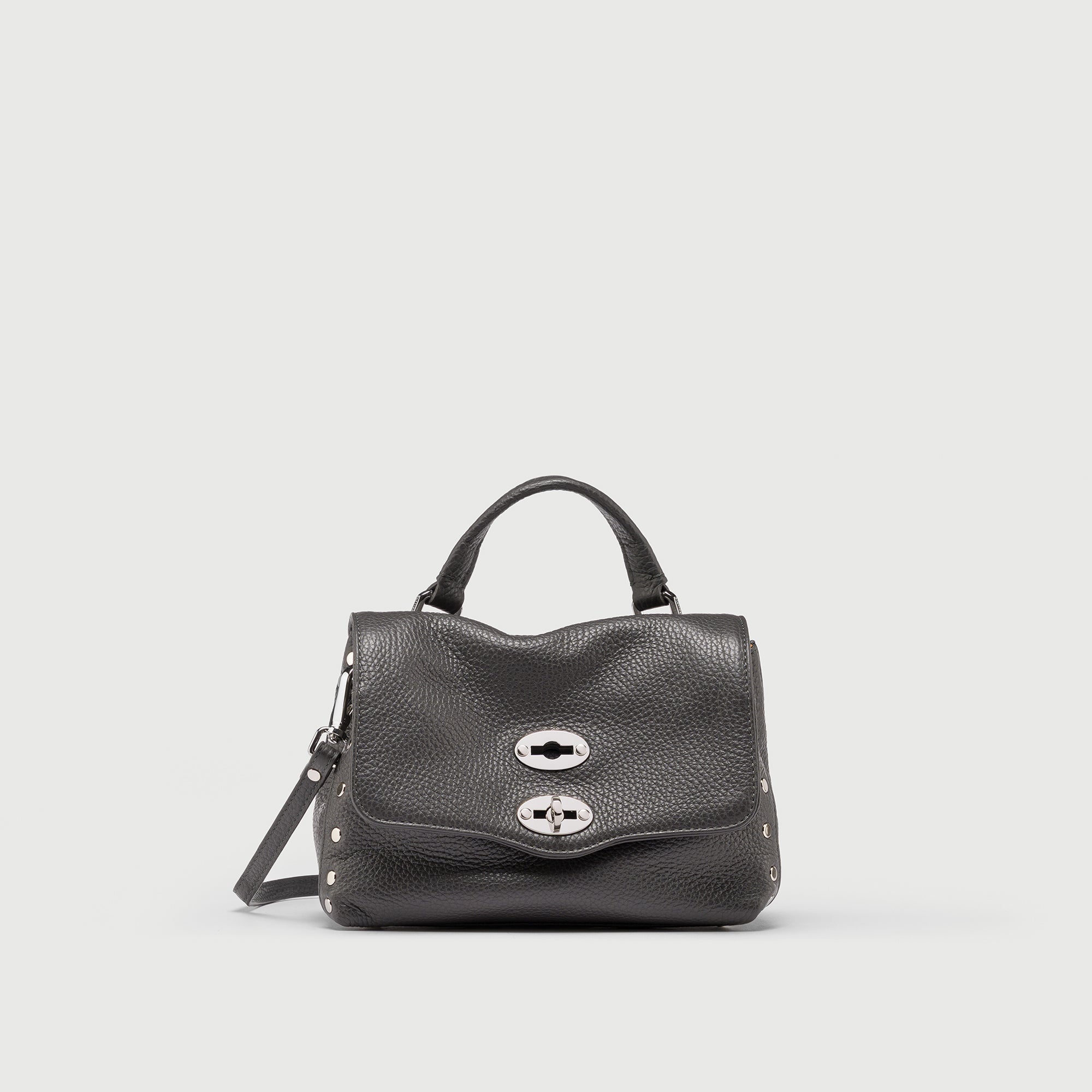 Zanellato Postina® Baby borsa grigia in pelle martellata