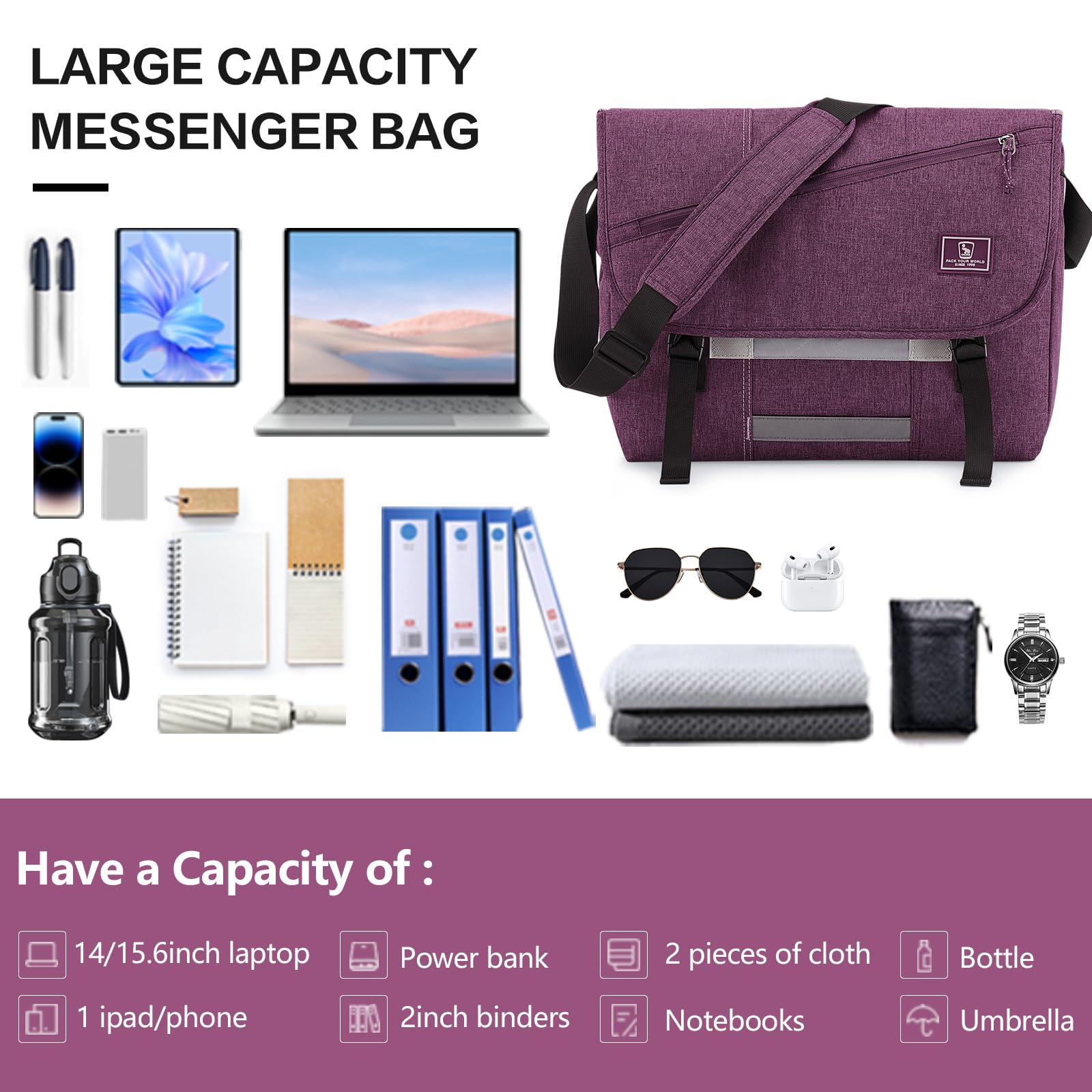 OIWAS Messenger Bags borsa messenger per laptop impermeabile