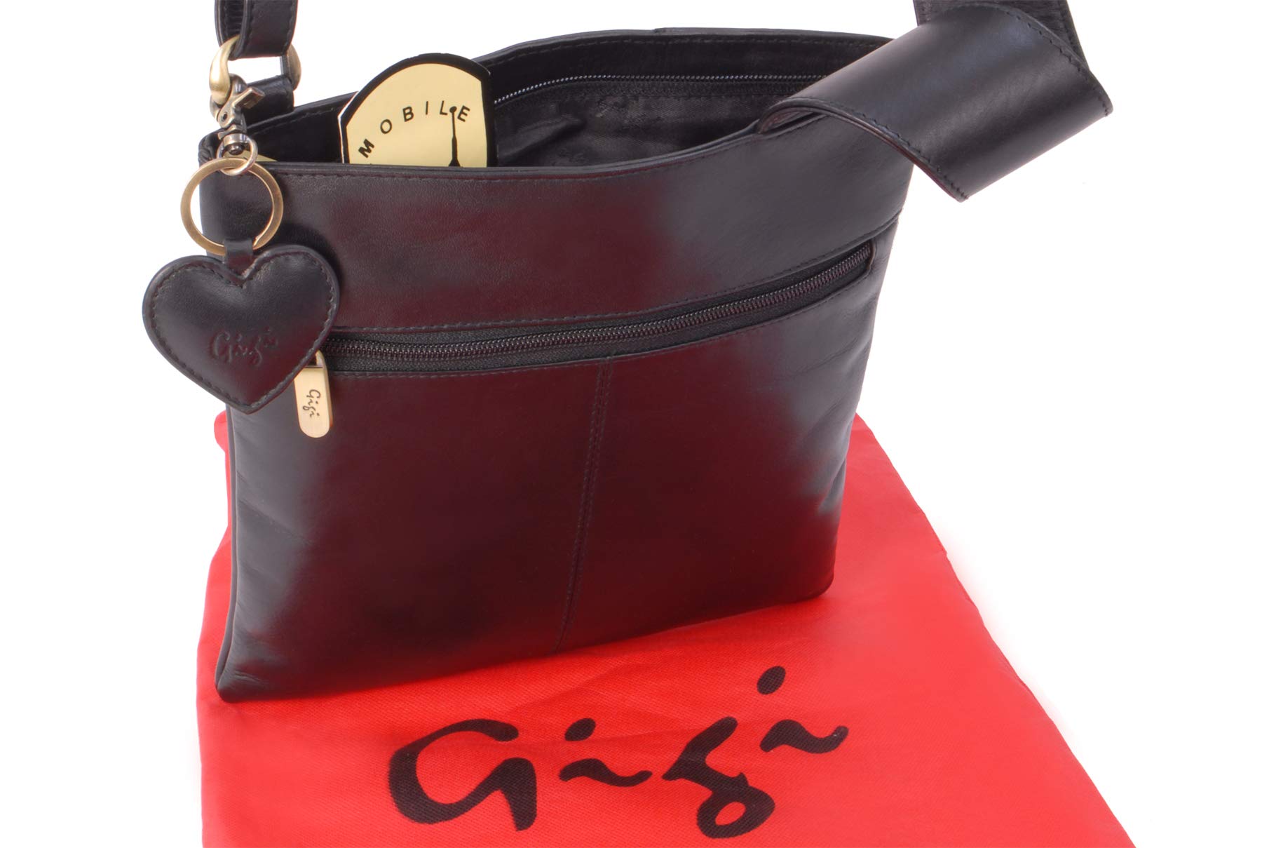 Gigi Othello Collection 2057 borsa a tracolla nera in pelle