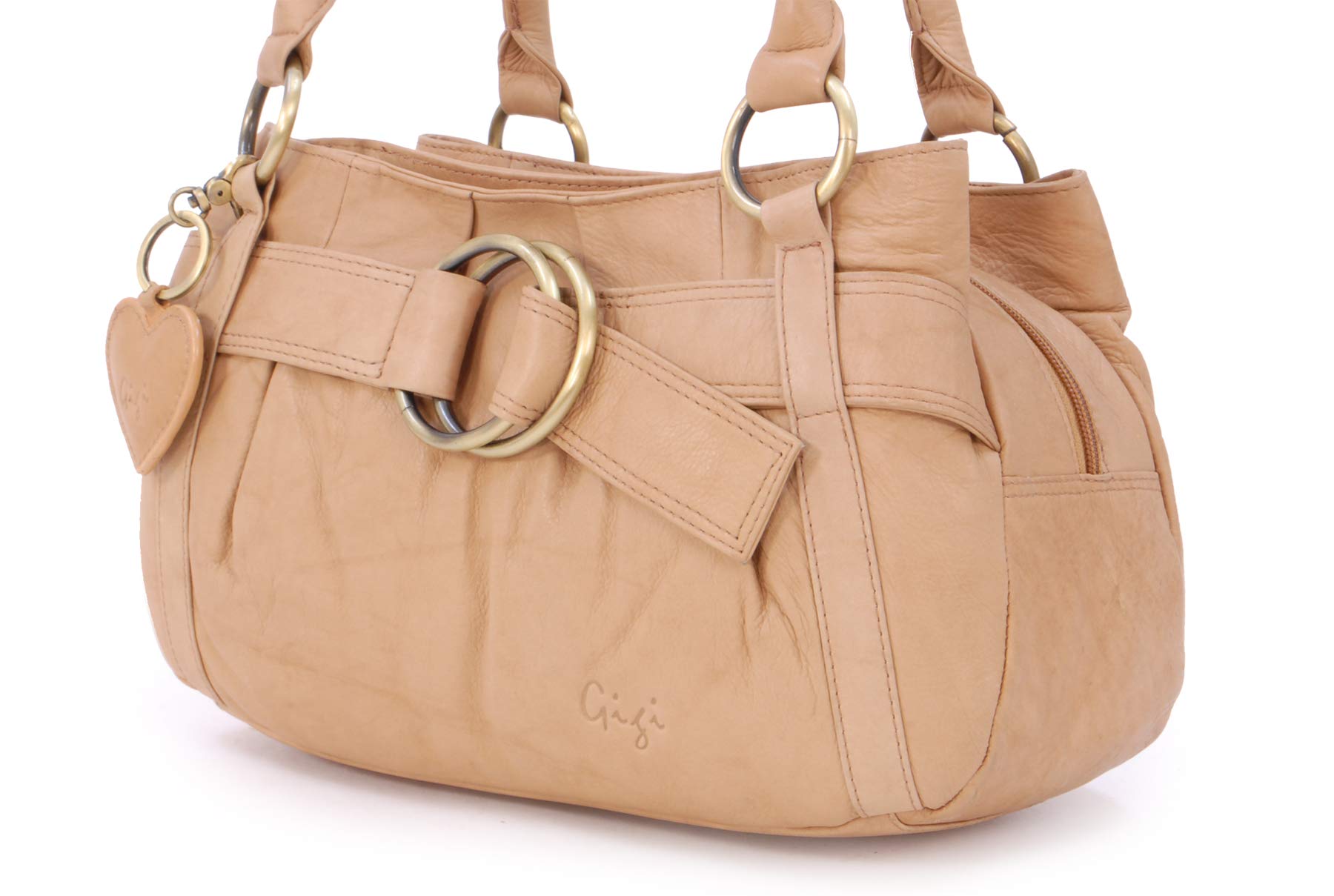 Gigi Othello Collection 4466 borsa a mano in pelle con ciondolo cuore
