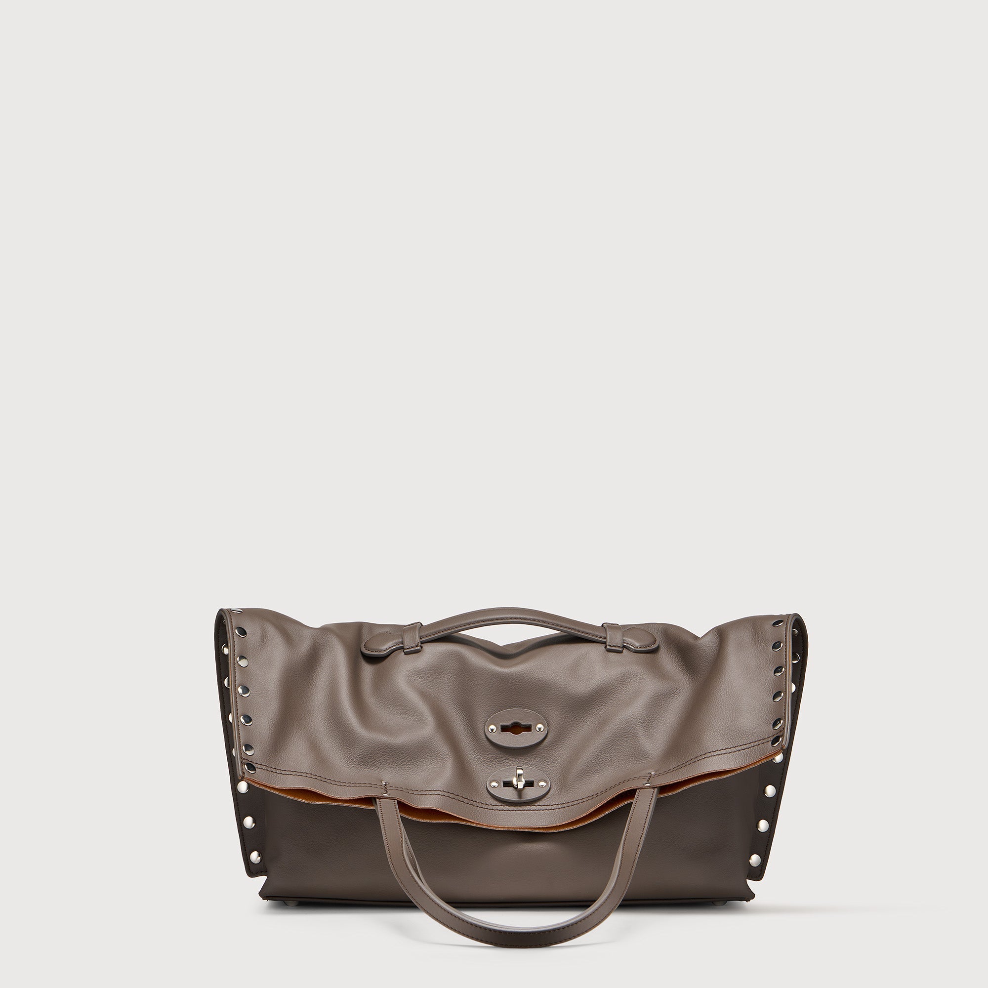 Zanellato A' Spasso® M borsa tote marrone pelle liscia