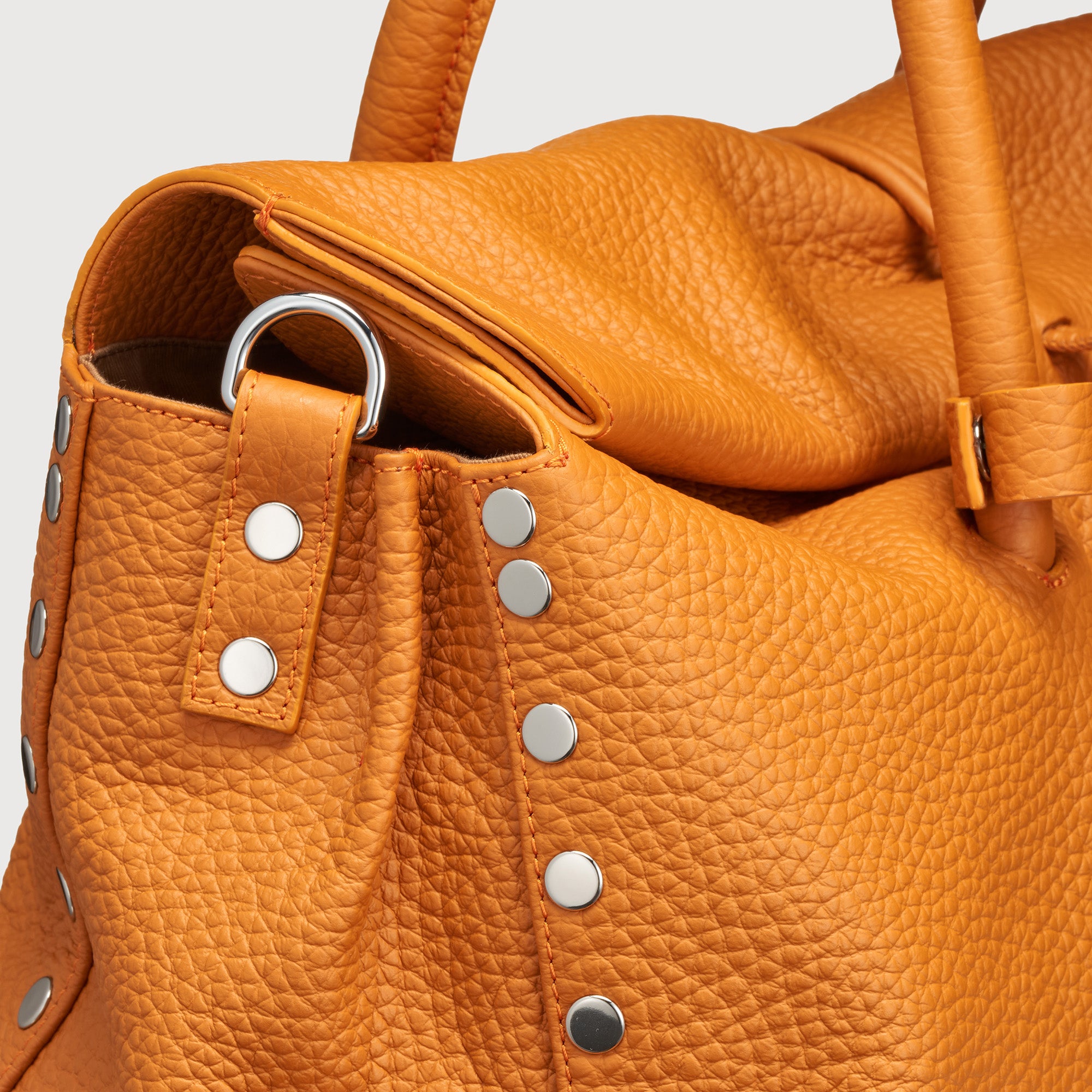 Zanellato Dotta® XL borsa arancione pelle martellata