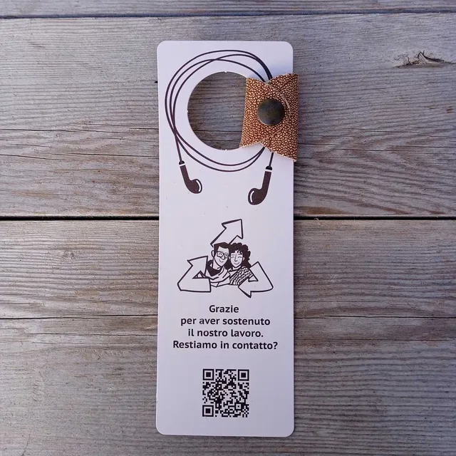 Ricicli Design Accessori Clip avvolgicavi n°01 in vera pelle