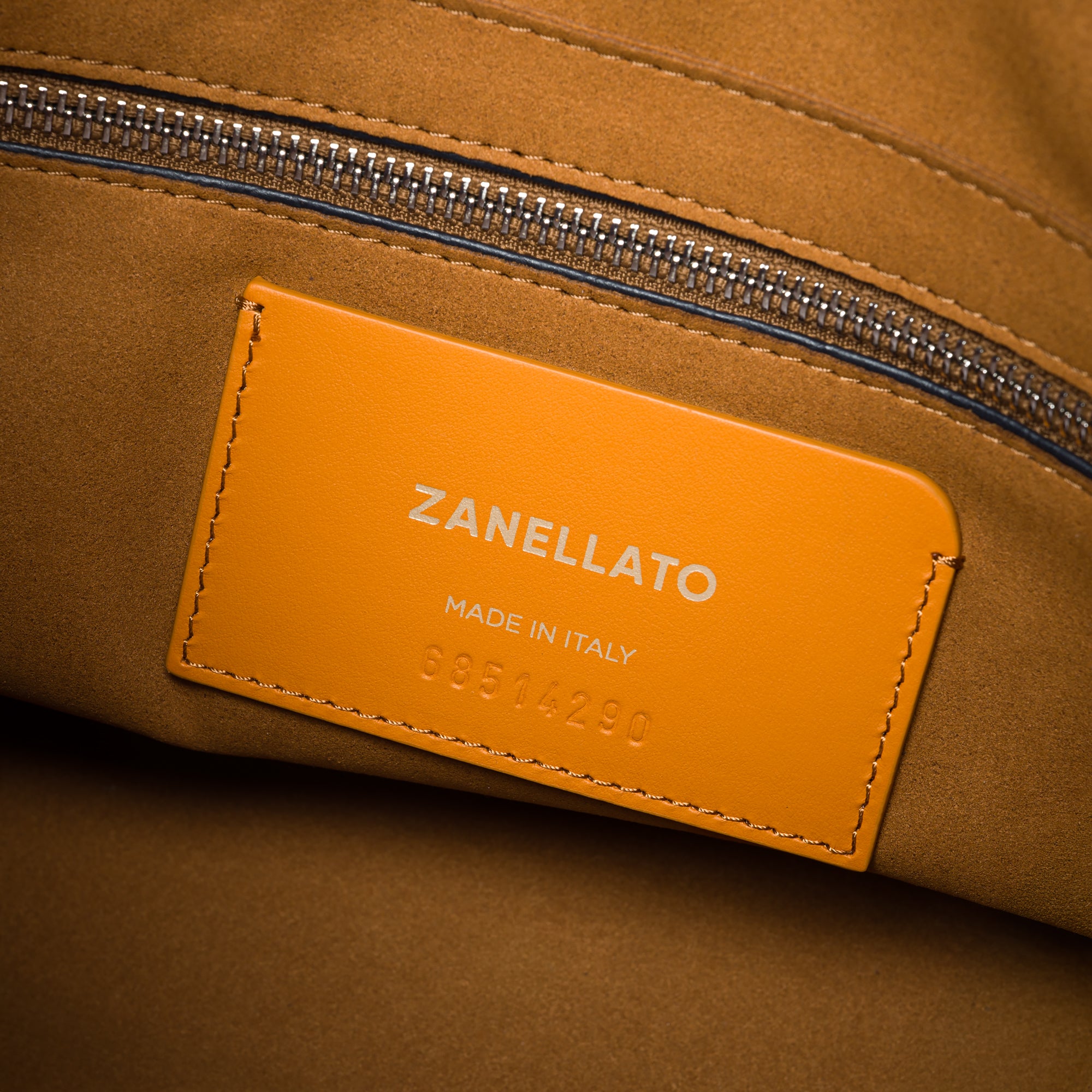 Zanellato A' Spasso® M borsa tote blu Orione in pelle stampata