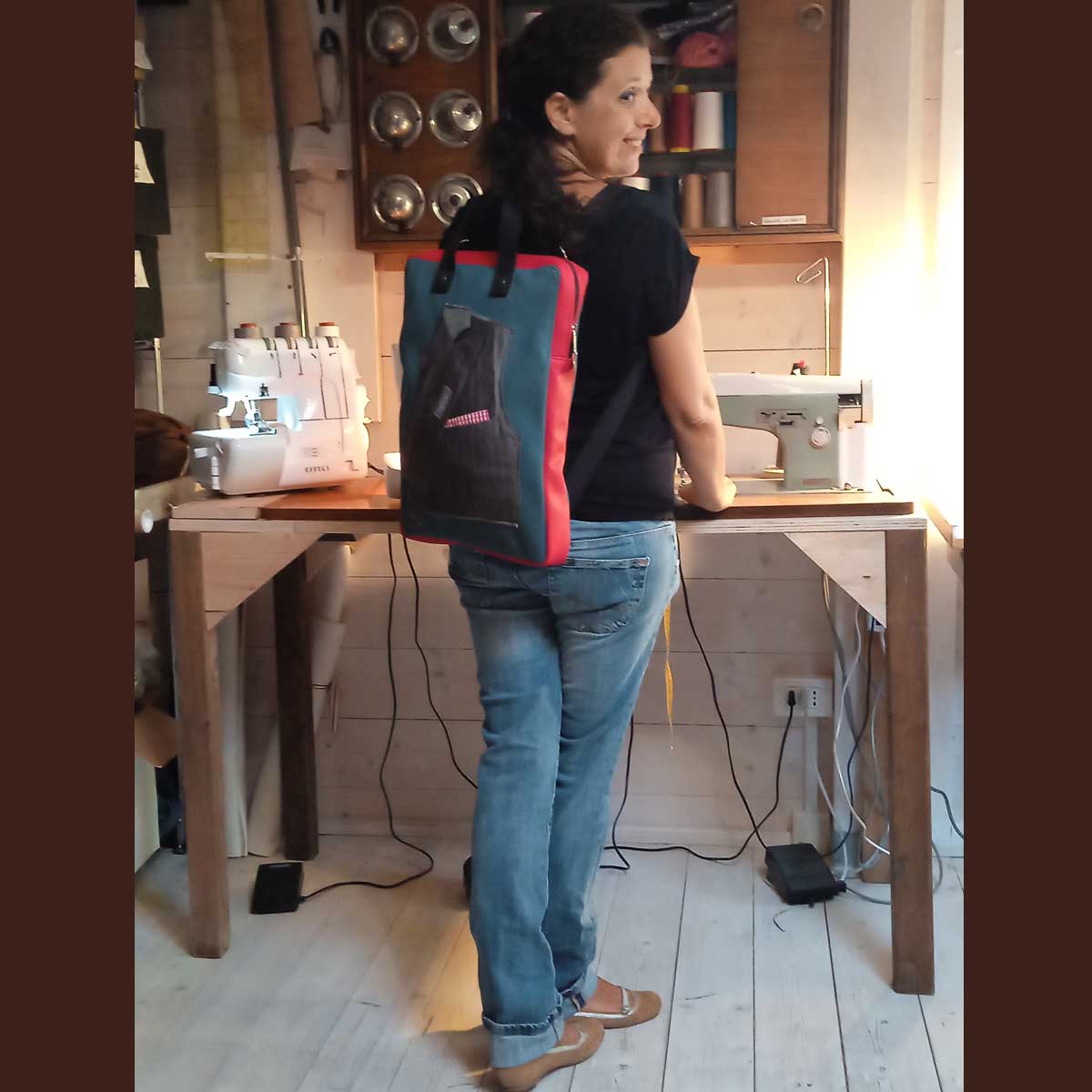 Ricicli Design Borse Zaino Ganzo n°14 unisex con tasca porta tablet