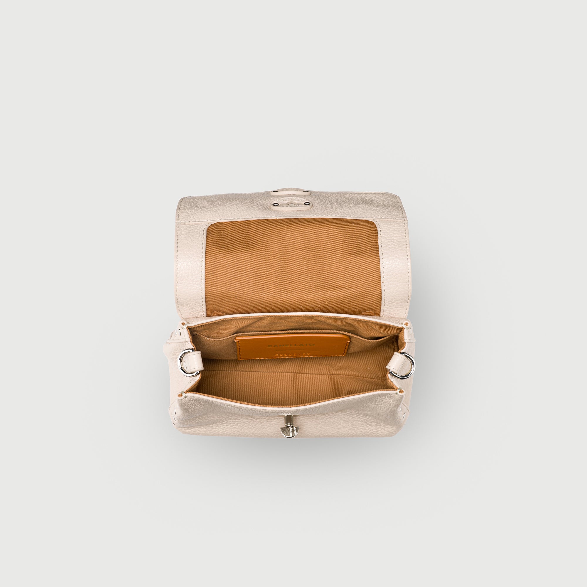 Zanellato Postina® Baby borsa bianca in pelle martellata