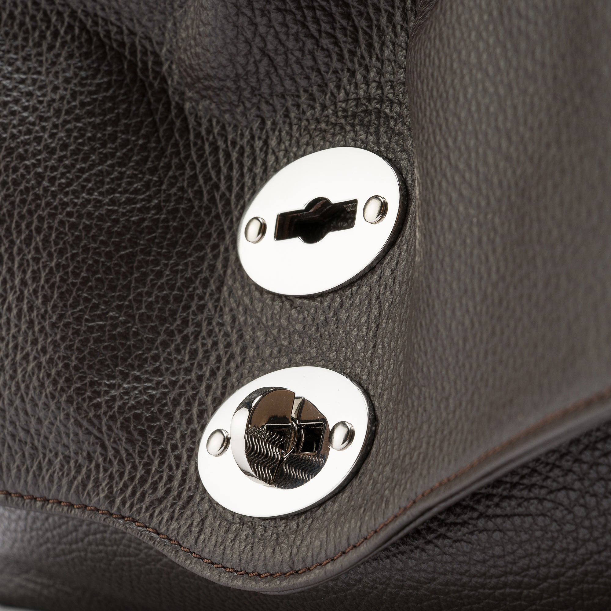 Zanellato Postina® S in Brown Dolce Amaro borsa in pelle martellata