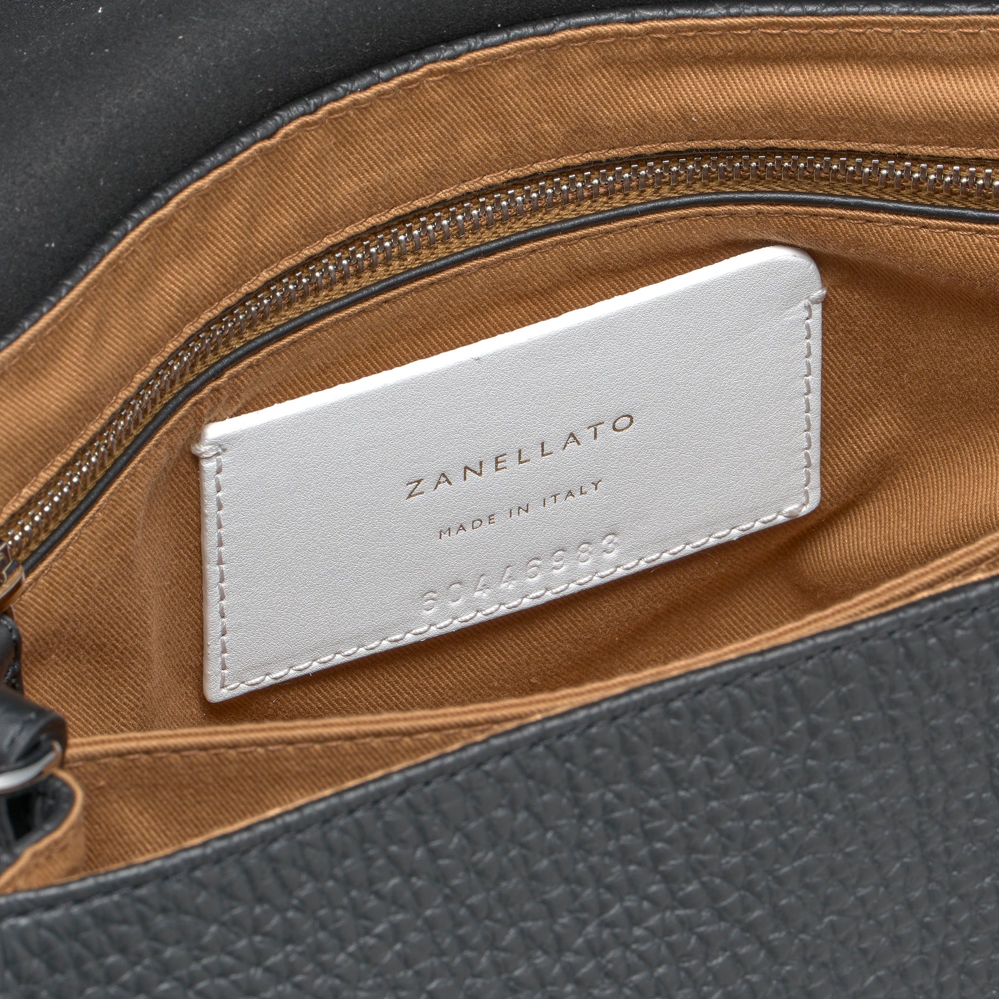 Zanellato Postina® S borsa a mano Black Nero in pelle martellata