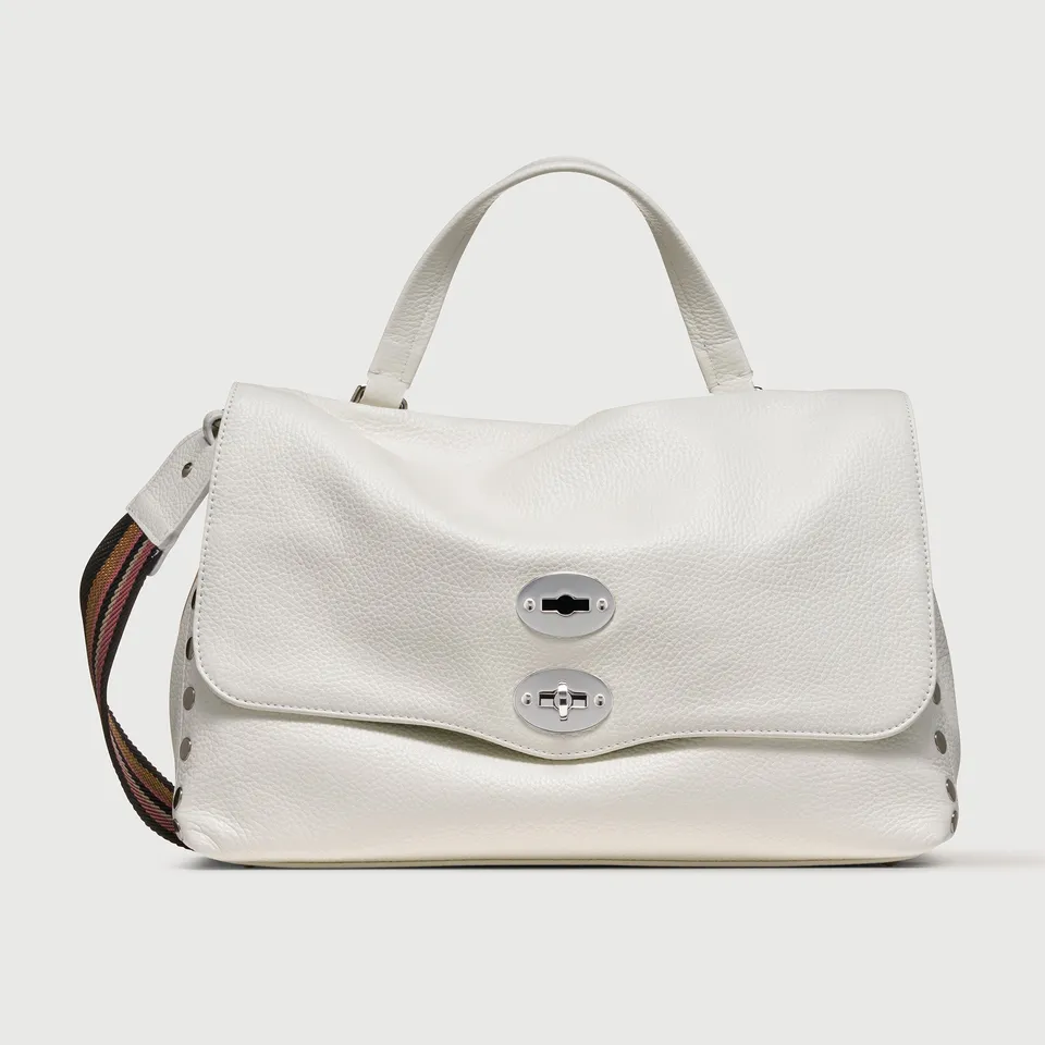 Zanellato Postina® M borsa Bianco Latte pelle martellata