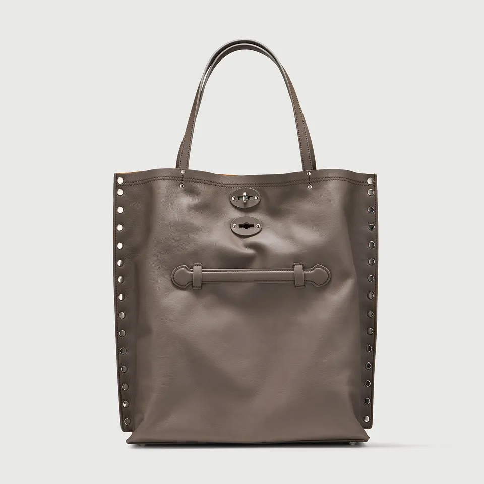 Zanellato A' Spasso® M borsa tote marrone pelle liscia