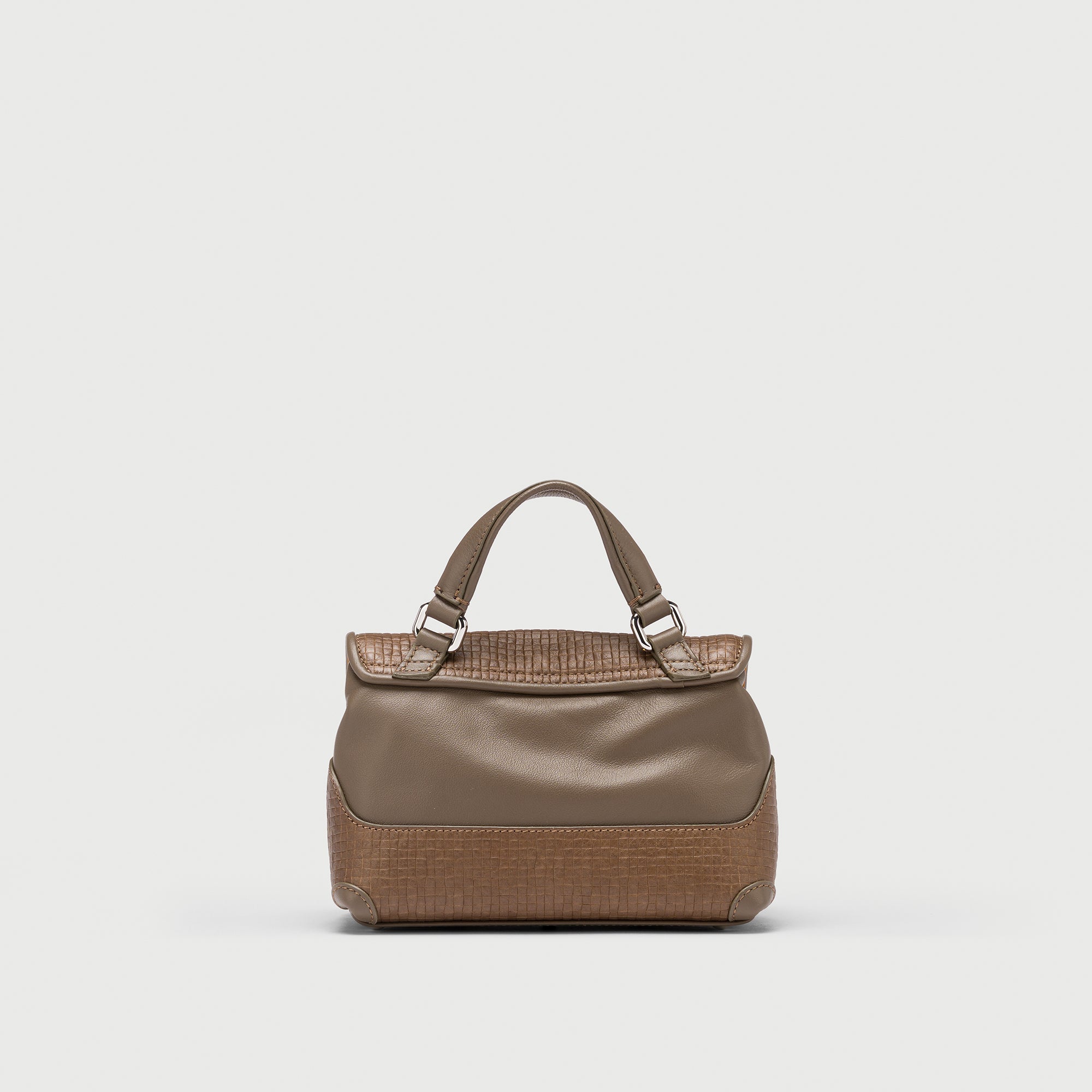 Zanellato Postina® Baby borsa grigia in pelle stampata