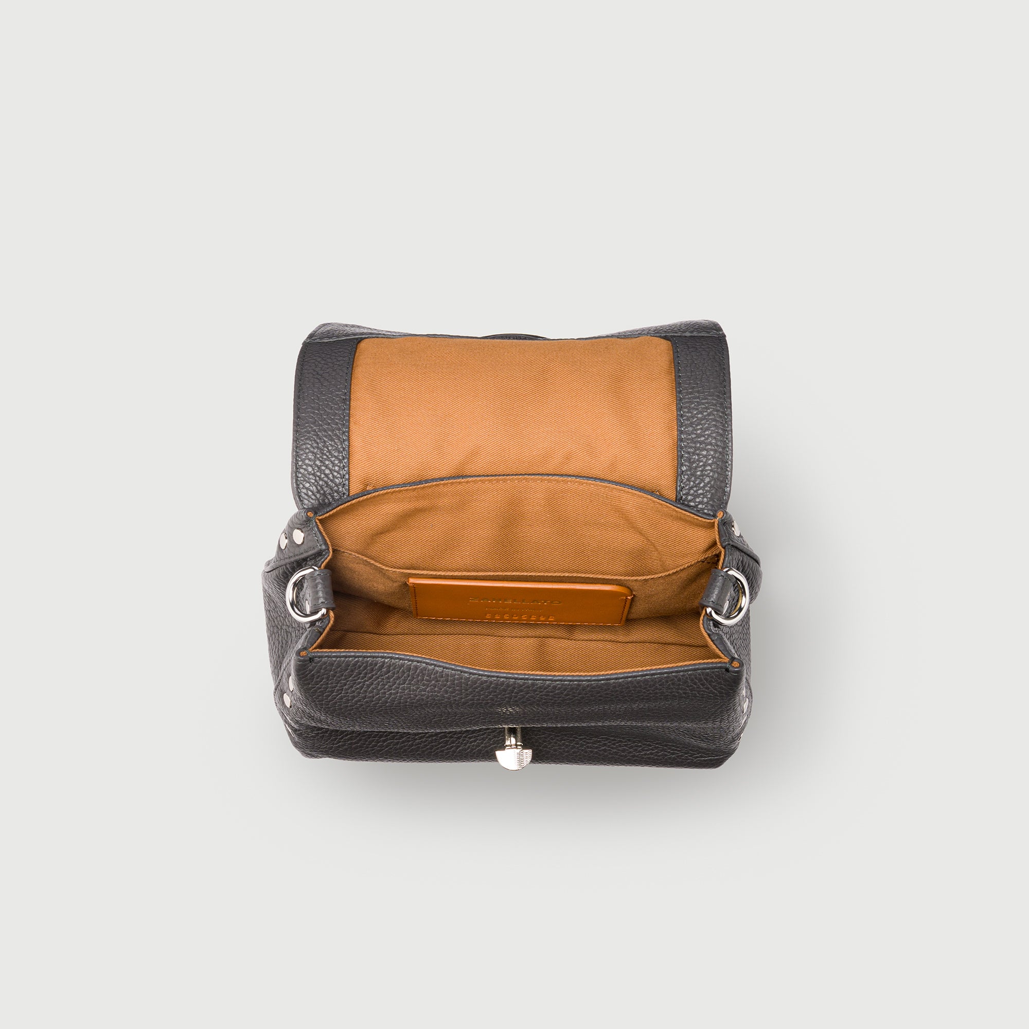 Zanellato Postina® Baby borsa grigia in pelle martellata