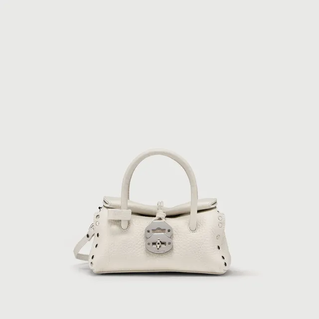 Zanellato Dotta® Baby in White D'Alba borsa in pelle martellata