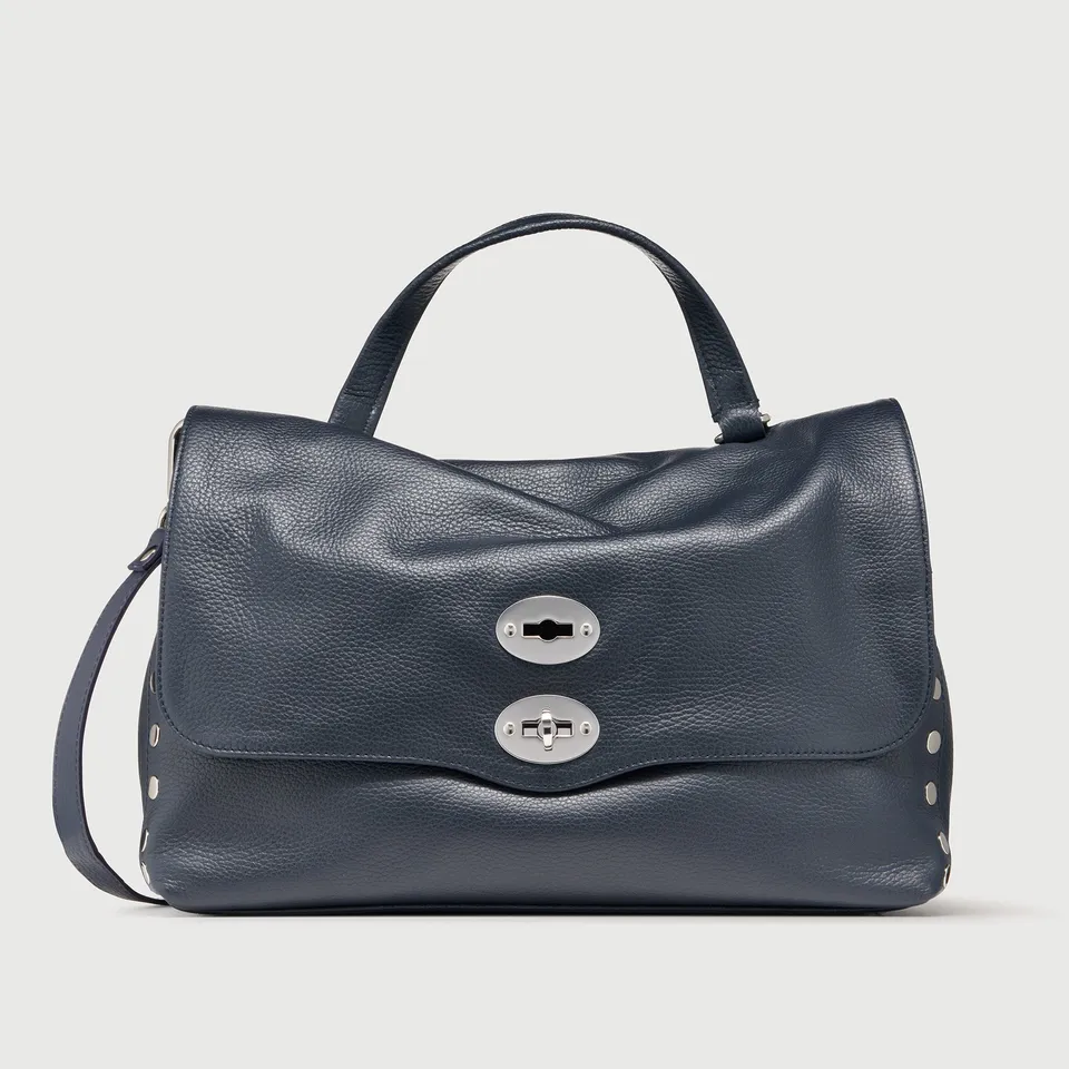 Zanellato Postina® M borsa Dark Navy in pelle martellata