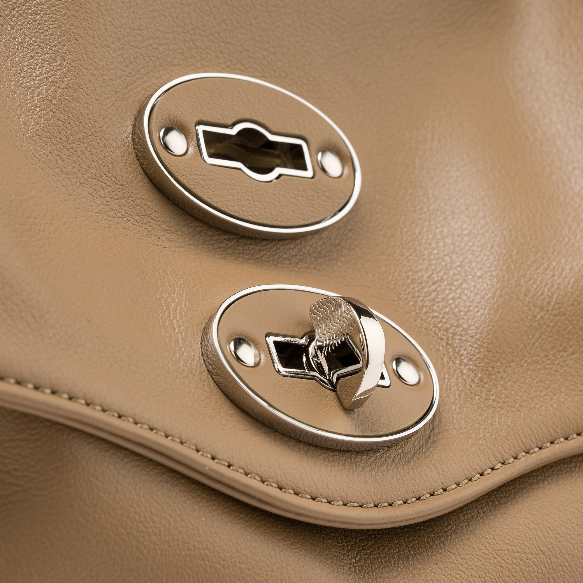 Zanellato Postina® borsa S grigia in pelle liscia
