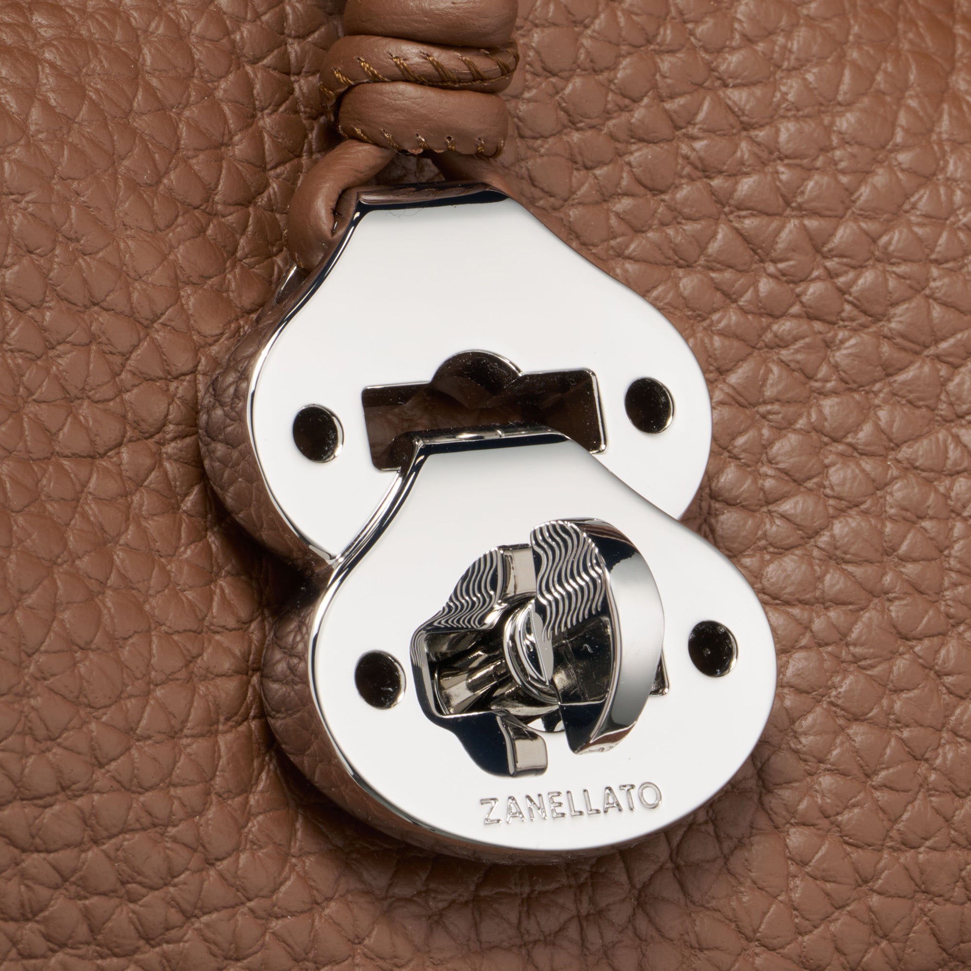 Zanellato Dotta® S borsa marrone in pelle martellata