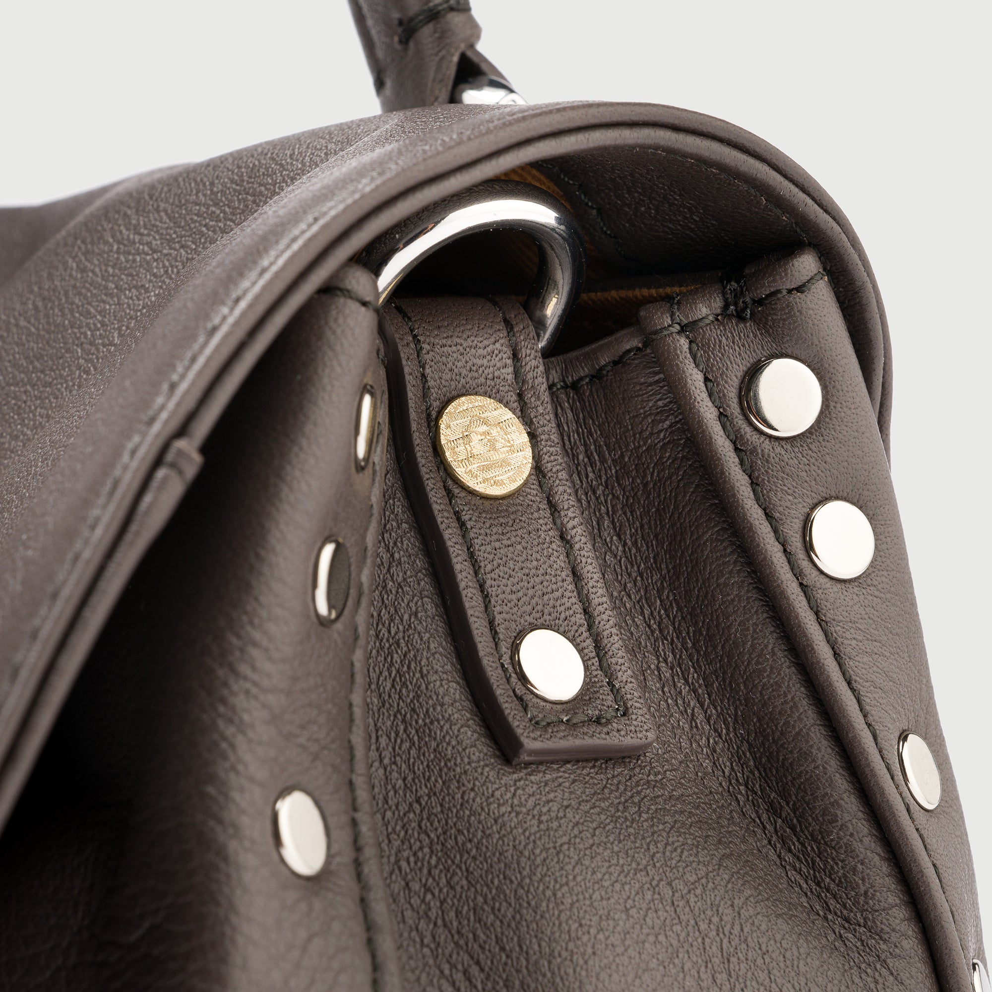 Zanellato Postina® BABY borsa a mano e tracolla marrone Marengo pelle liscia