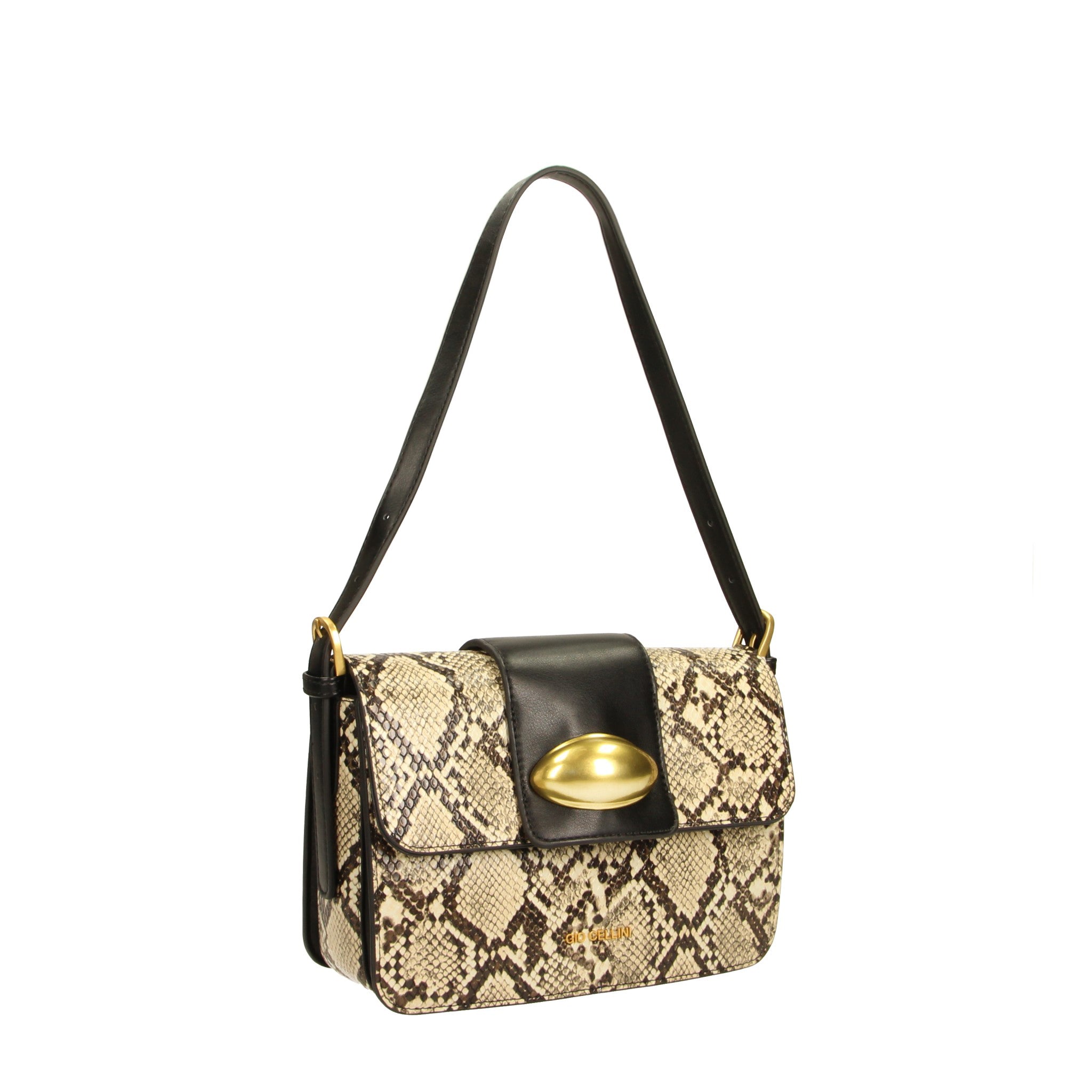 Gio Cellini MINI BAGS mini bag Pitone, Bordeaux, Nero a spalla