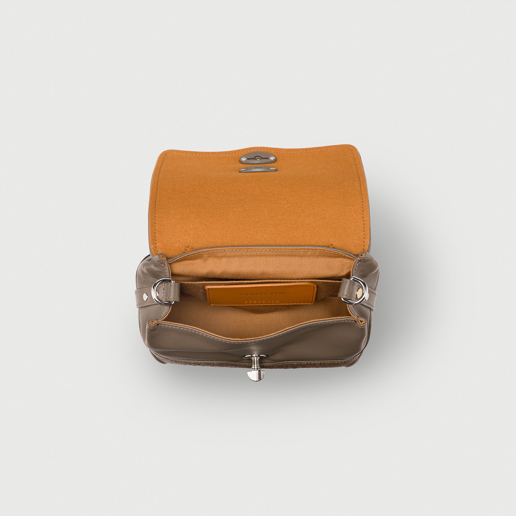 Zanellato Postina® Baby borsa grigia in pelle stampata