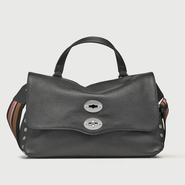 Zanellato Postina® M borsa a mano e tracolla nera martellata