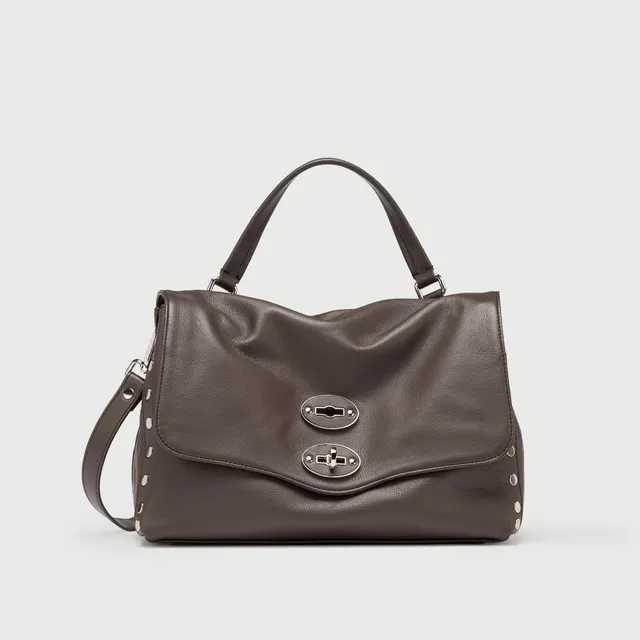 Zanellato Postina® S borsa marrone in pelle liscia