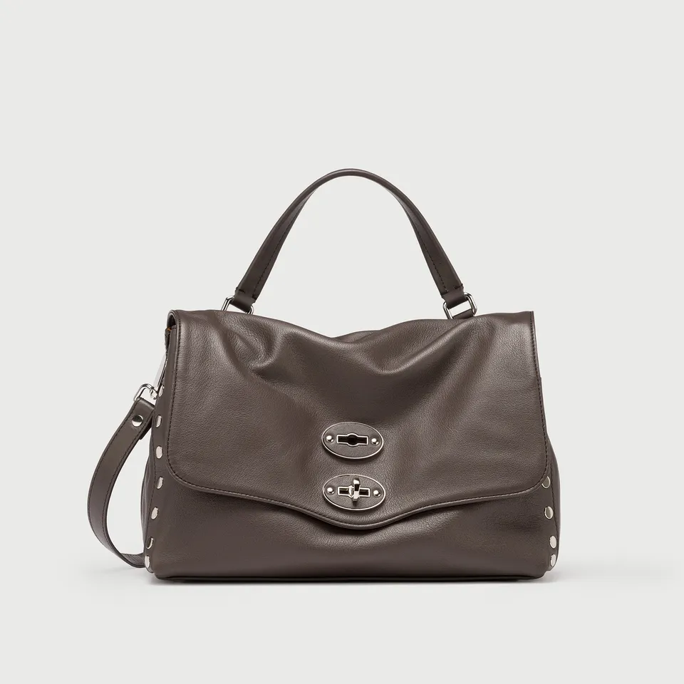 Zanellato Postina® S borsa marrone in pelle liscia
