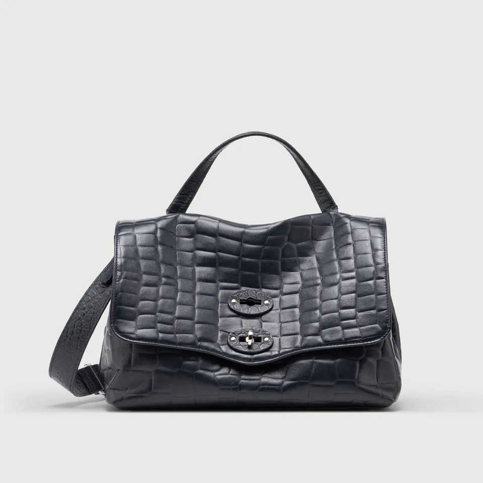 Zanellato Postina® S borsa Blue Orione in pelle stampata