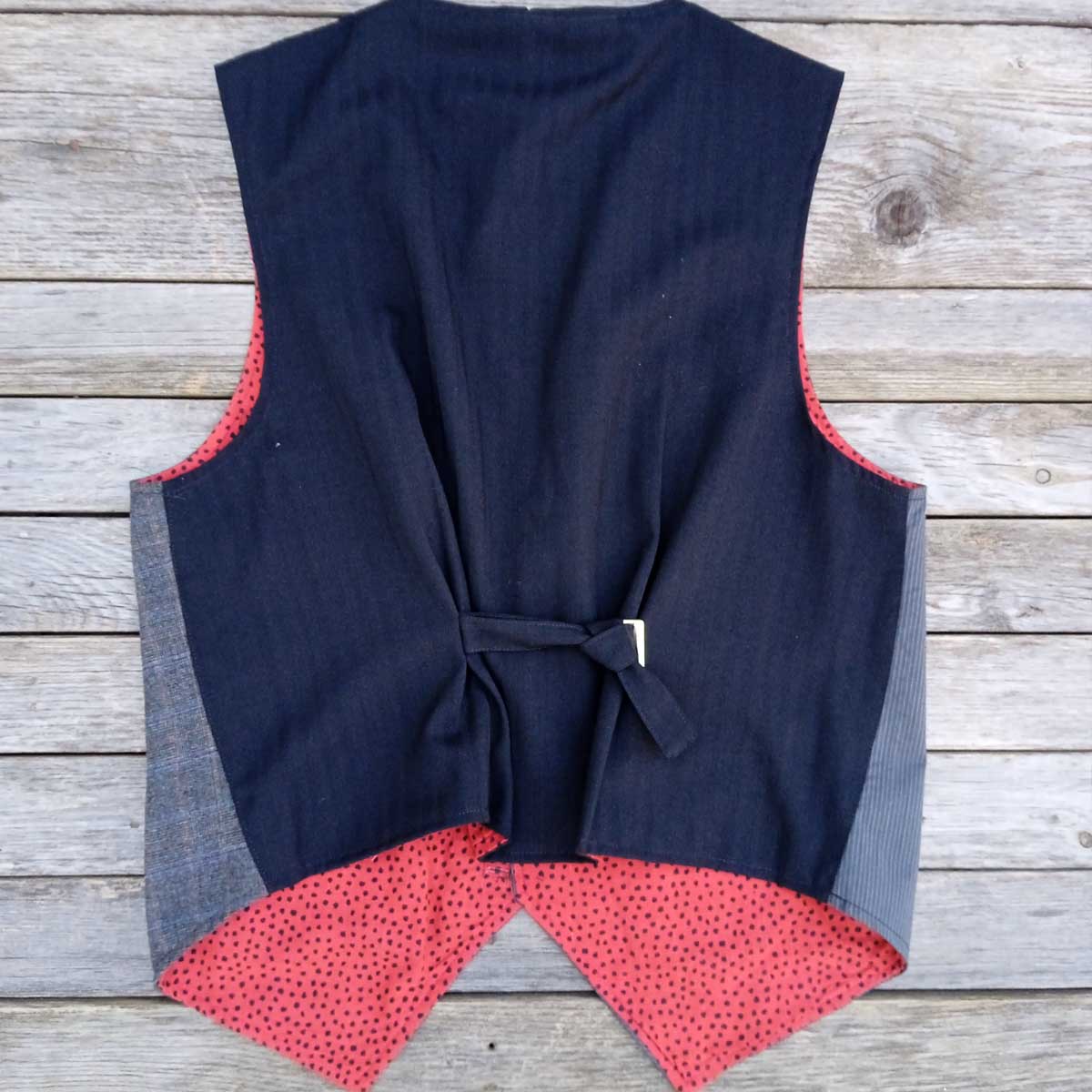 Ricicli Design Abbigliamento Gilet double face n°13 taglia L riciclato