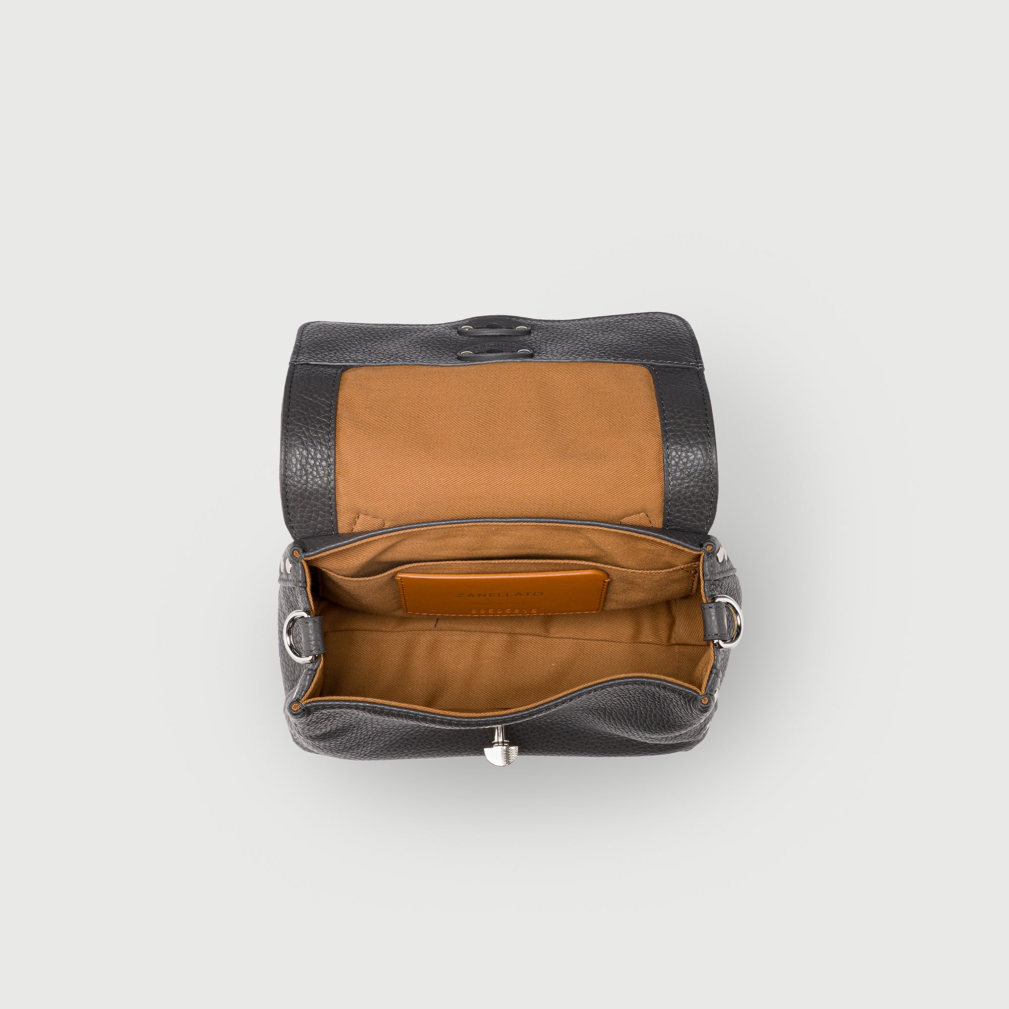 Zanellato Postina® Baby borsa grigia in pelle martellata
