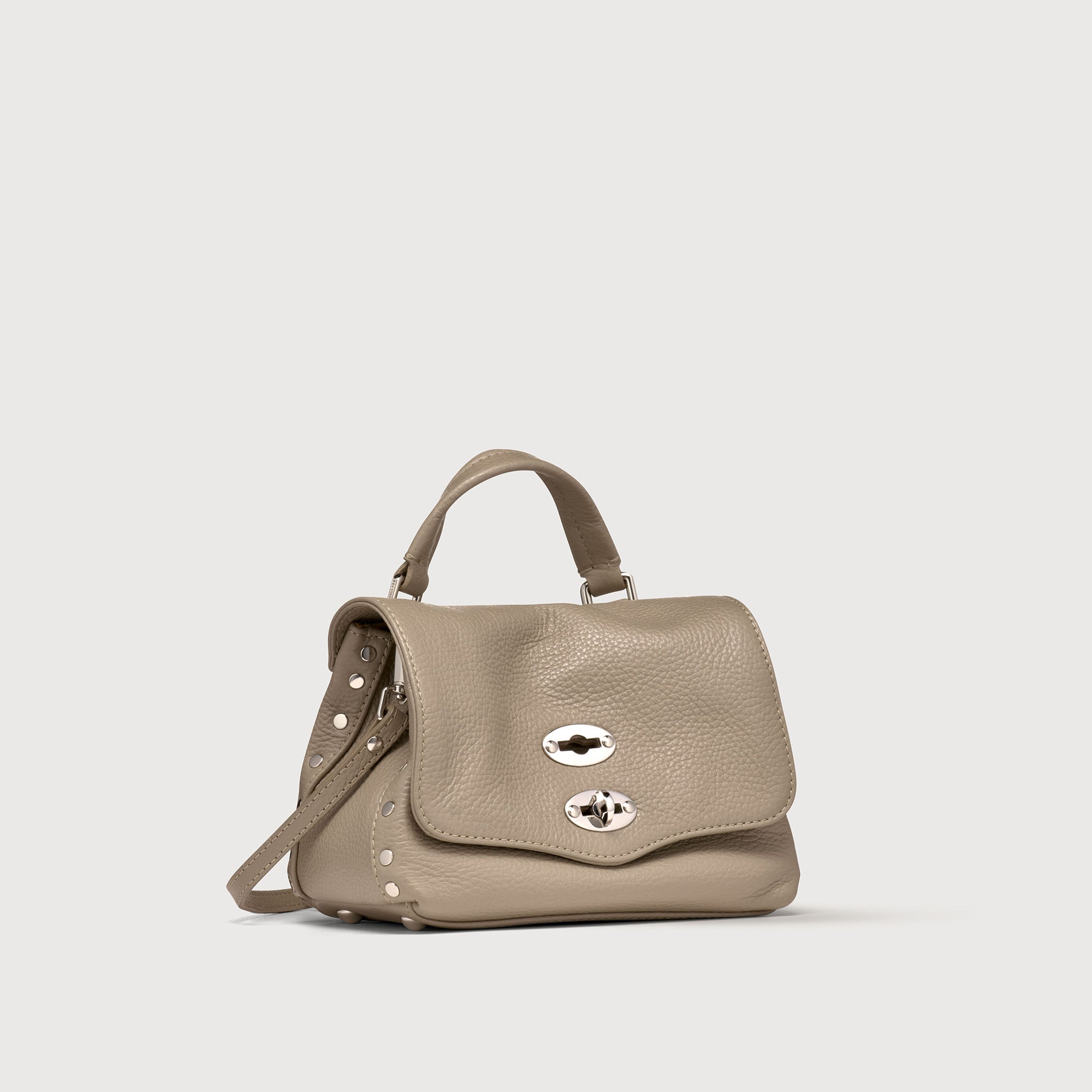 Zanellato Postina® Baby borsa grigia in pelle martellata