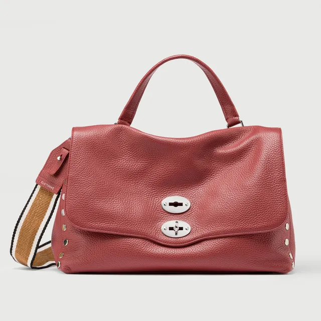 Zanellato Postina® M borsa rossa Radicchio di Treviso in pelle martellata