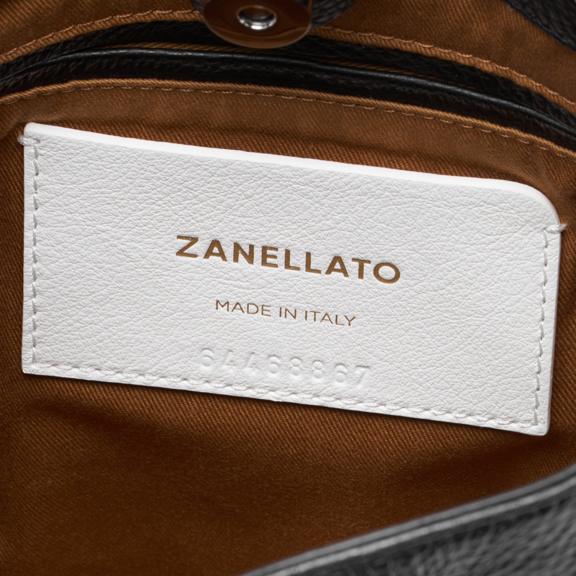 Zanellato Mondà® S borsa a mano Black Nero in pelle martellata