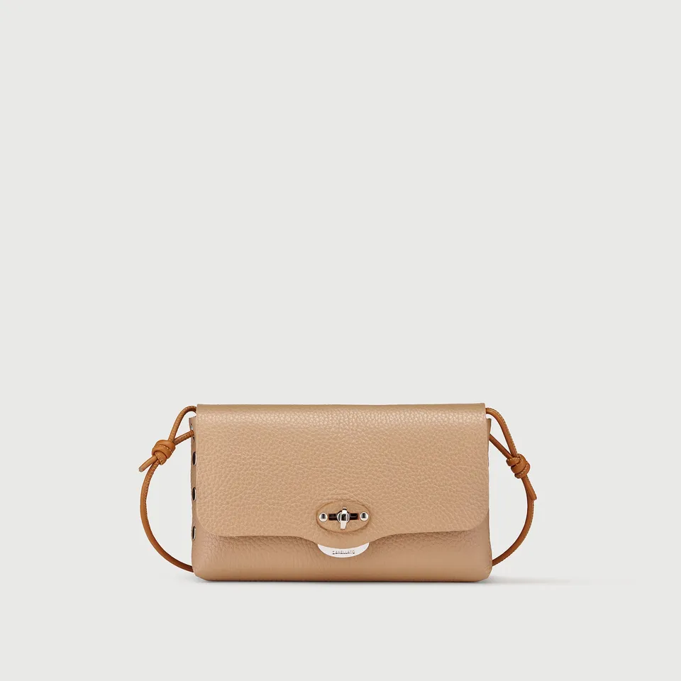 Zanellato Lettera® S clutch marrone pelle martellata