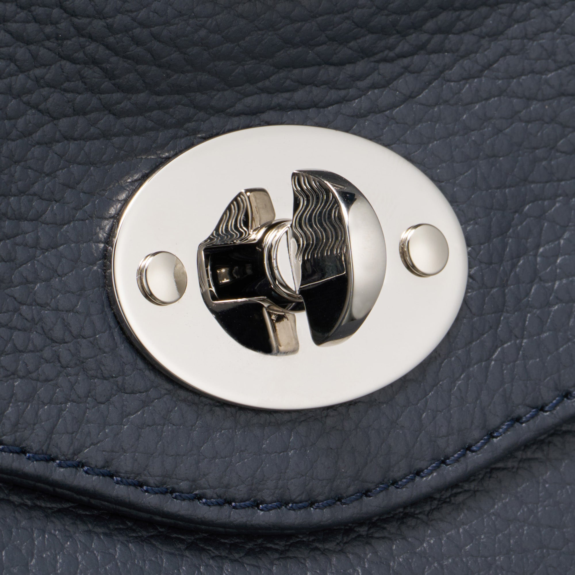 Zanellato Postina® M borsa blu Dark Navy in pelle martellata