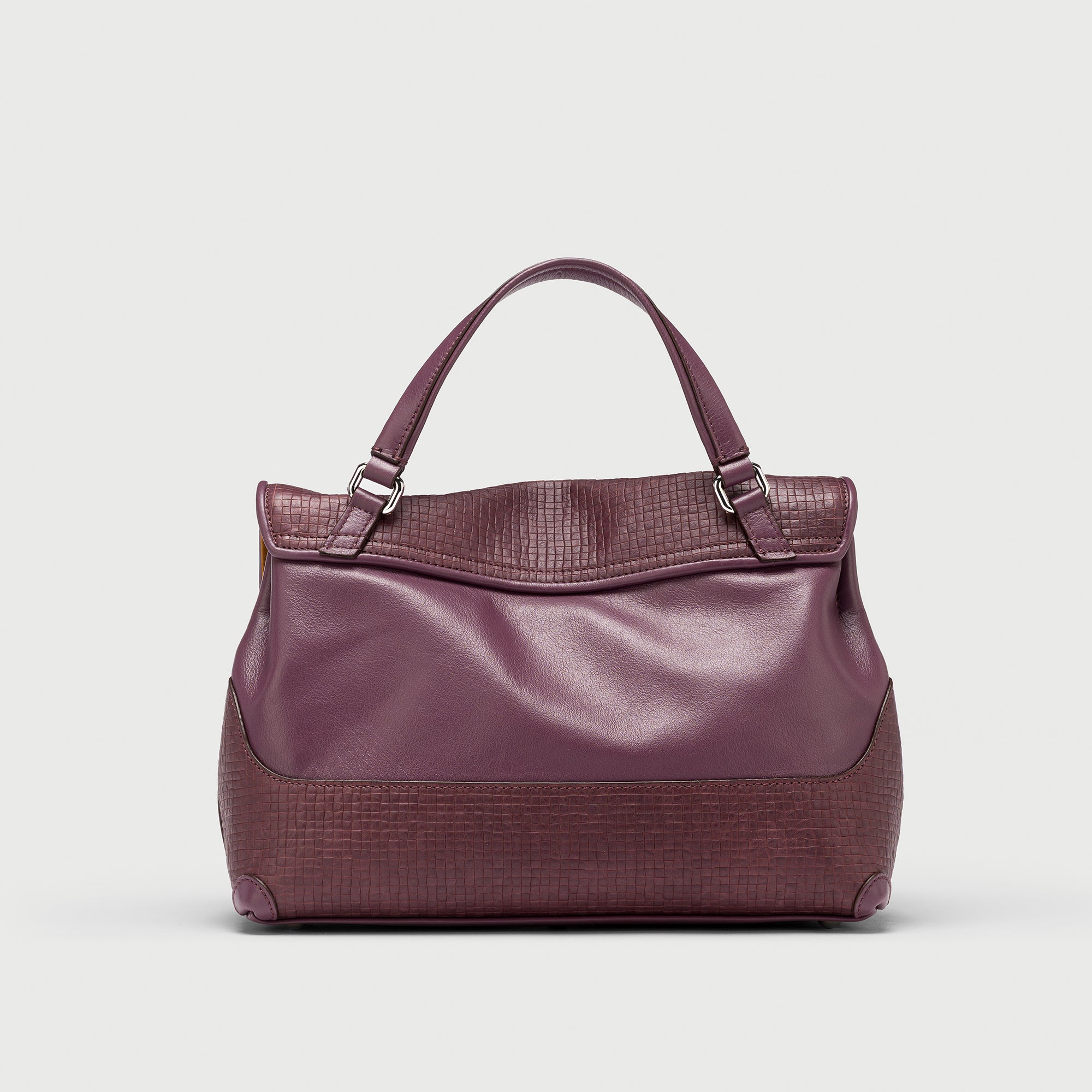 Zanellato Postina® S borsa a mano Red Chianti in pelle stampata
